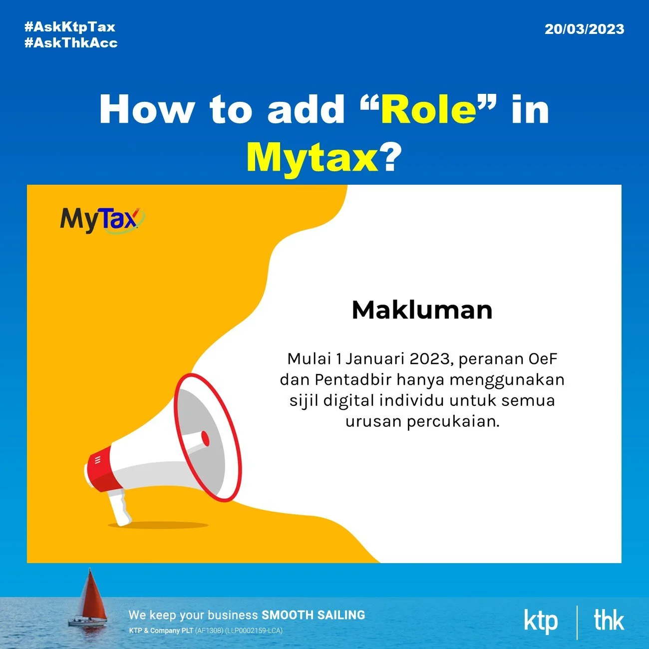 (Trending Tax Question) How to add Role in MyTax?