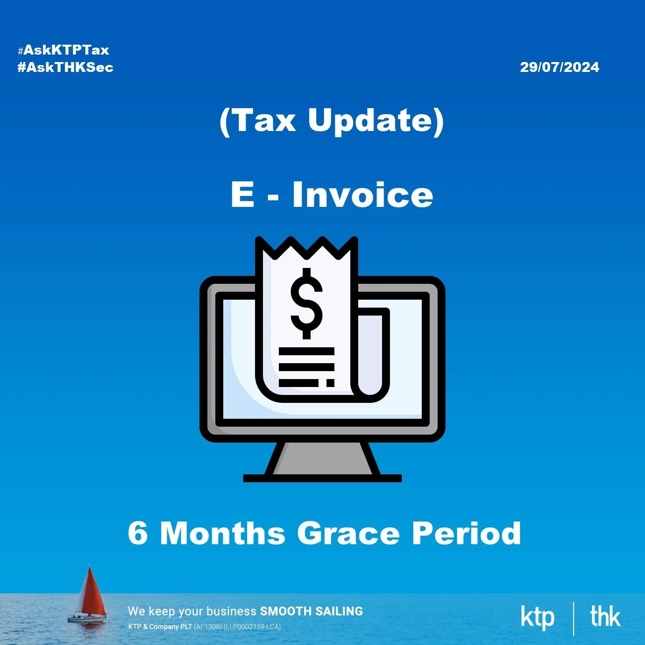 (Tax Update) E-Invoicing : Grace Period for 6 Months