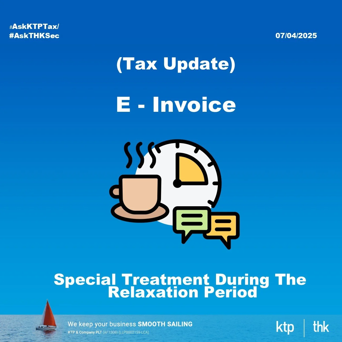(Tax Update) Special Treatment for Regular e-Invoices and Self-Billed e-Invoices During the Relaxation Period