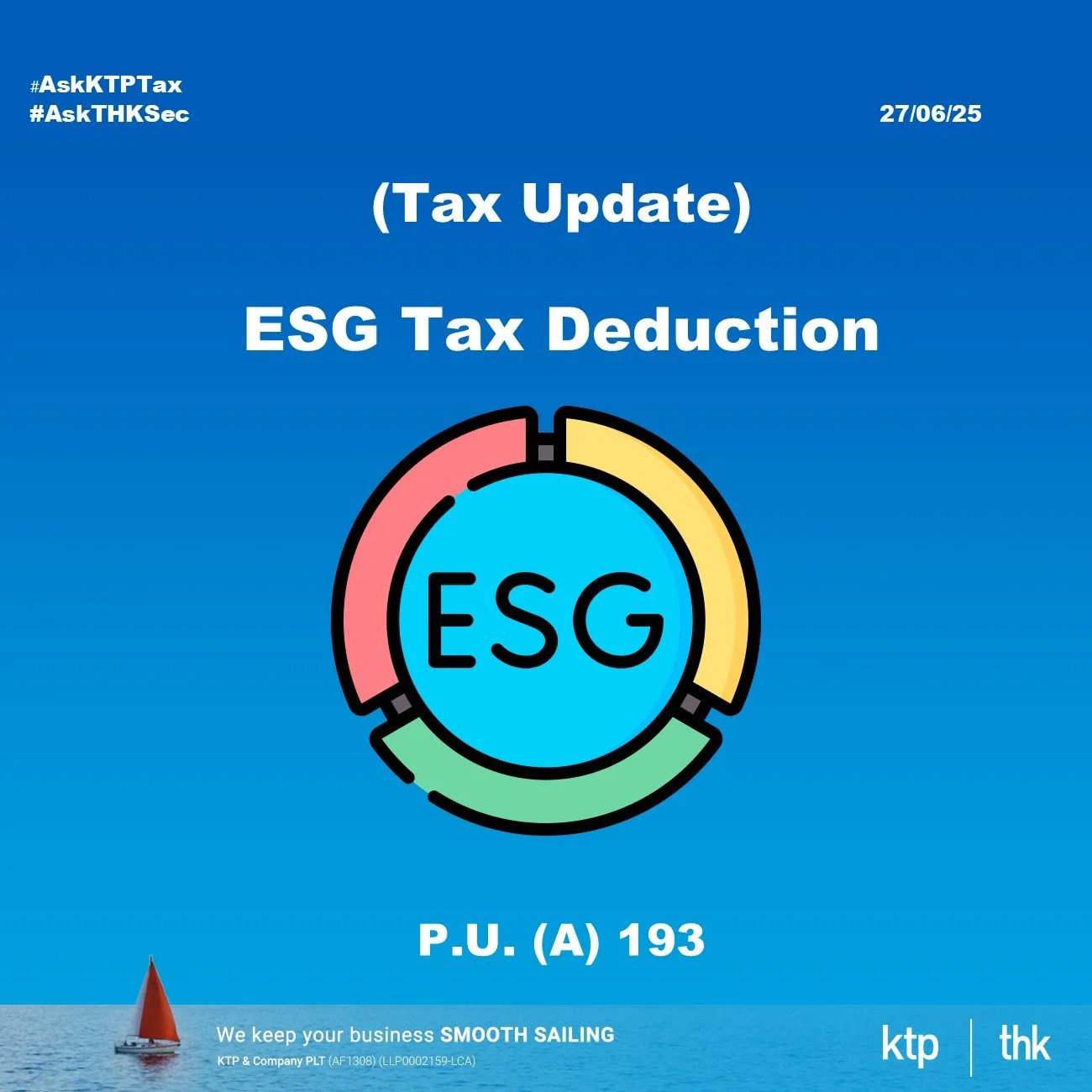 (TAX UPDATE) New ESG Tax Deduction in Malaysia … Finally Gazetted.