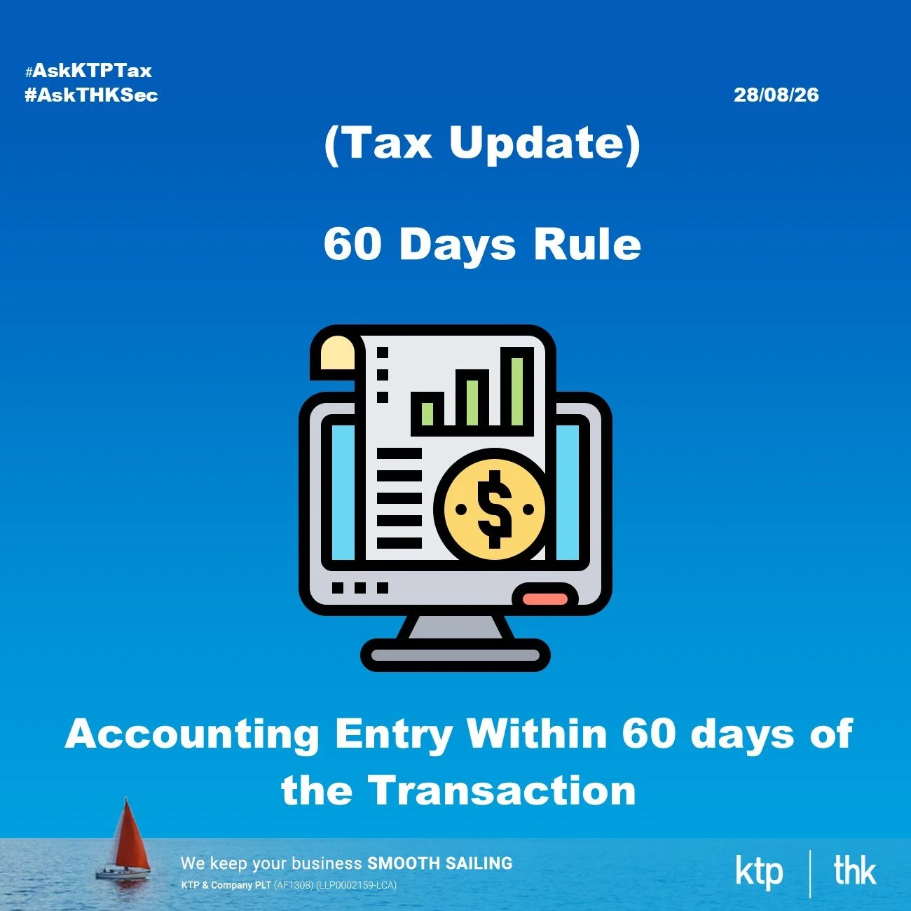 (TAX UPDATE) The 60 Day Rule. Accounting Entry Within The Date of Transaction 