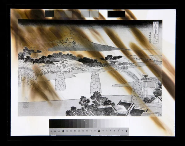 UMFA1938.027 [Hokusai, Kintai Bridge, Province of Suwo]