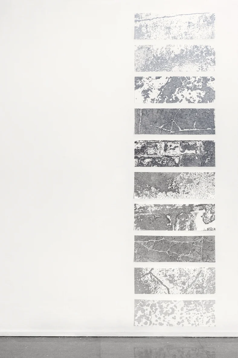 Urban Surface Studies, drawing, copic marker on stonehenge paper, each 75 (w) x 25 (h) cm Photo by Brenton McGeachie
