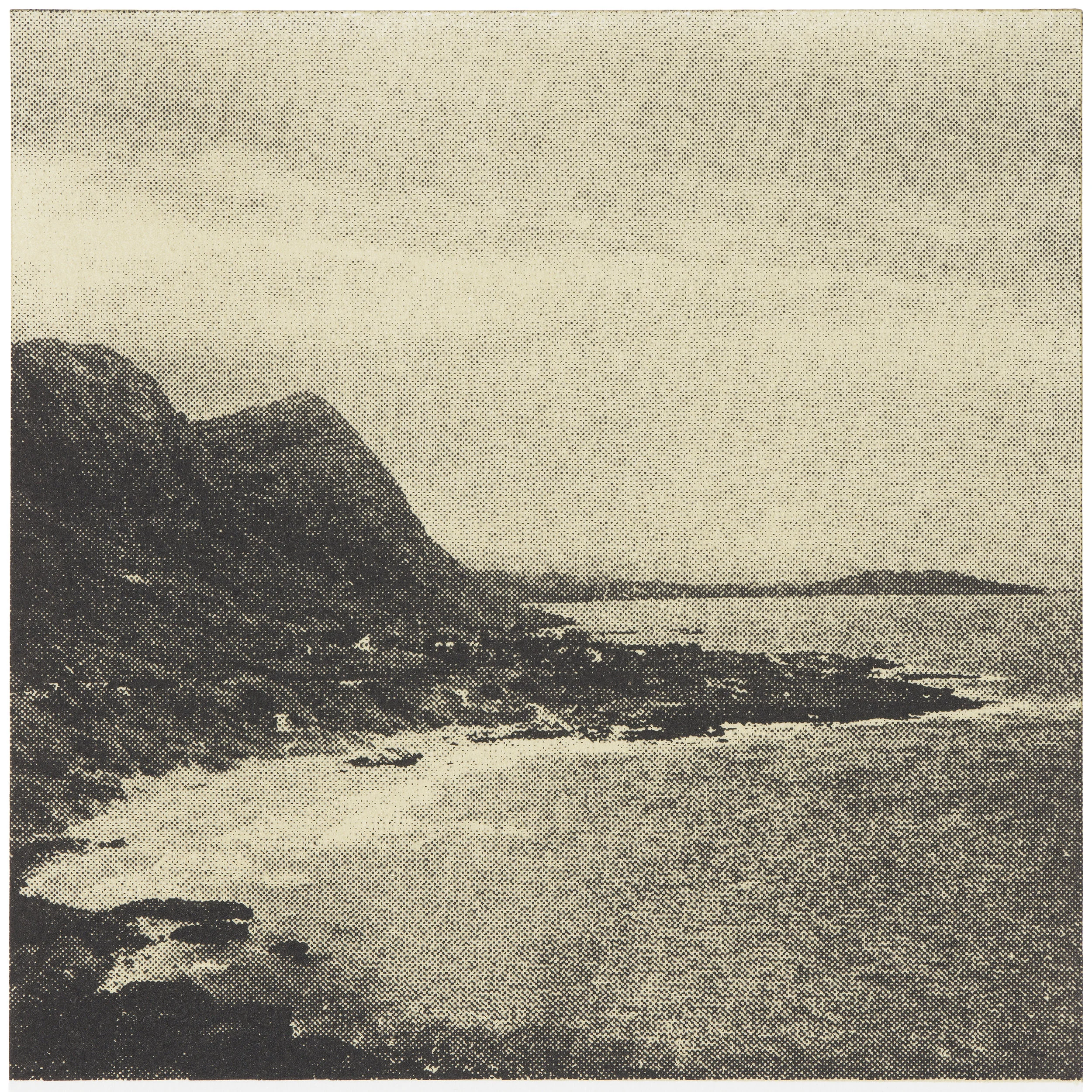 Makapu'u Beach, Oahu , detail, two colour screen print on paper, detail, 13cm (w) x 19.5cm (h), 2017 Photo by Brenton McGeachie