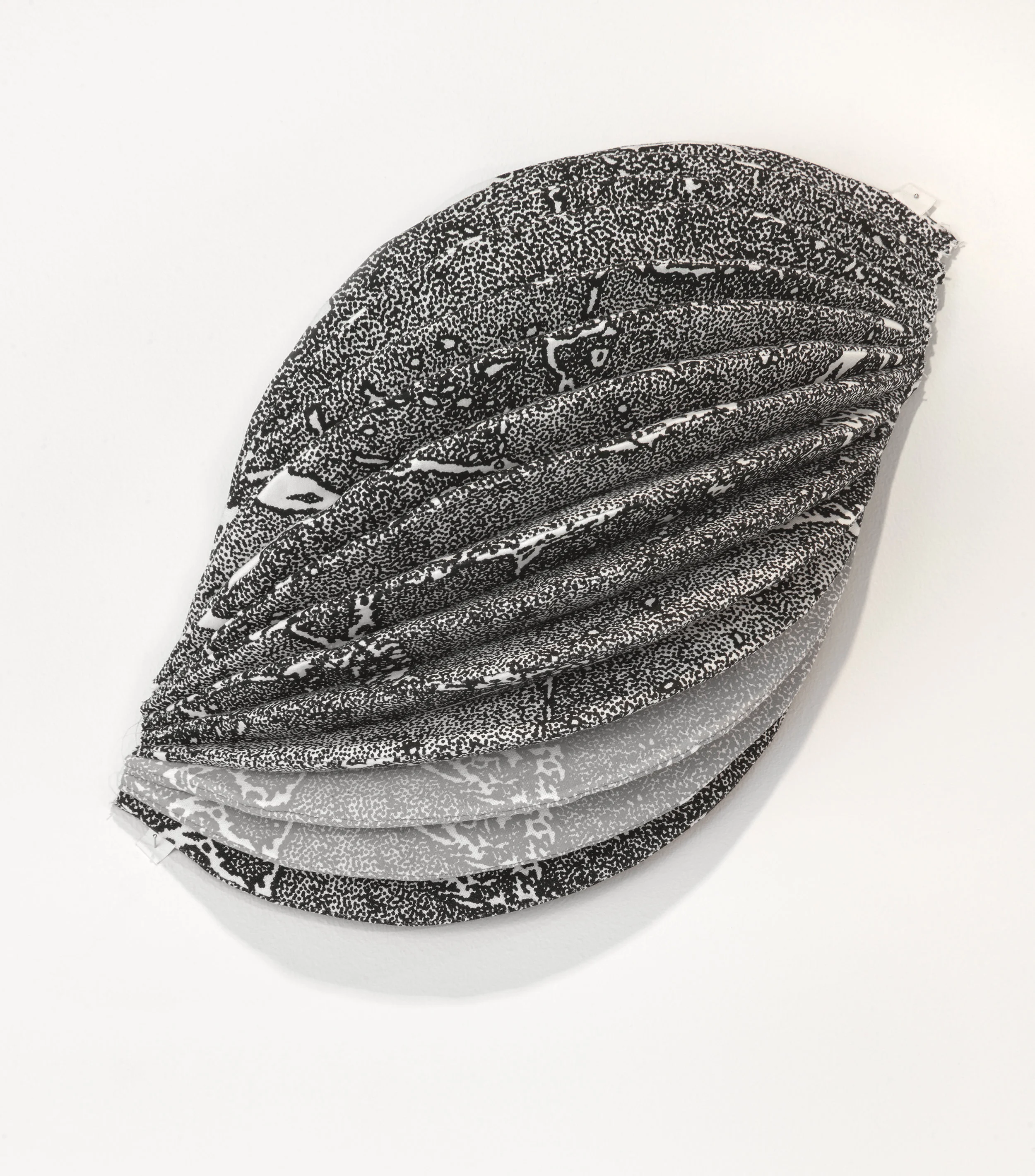 Jemima Parker, undefined object , (hand-printed cotton, sewing thread), from Transitions, solo exhibition at Belconnen Arts Centre, 2014. Photo by Brenton McGeachie.