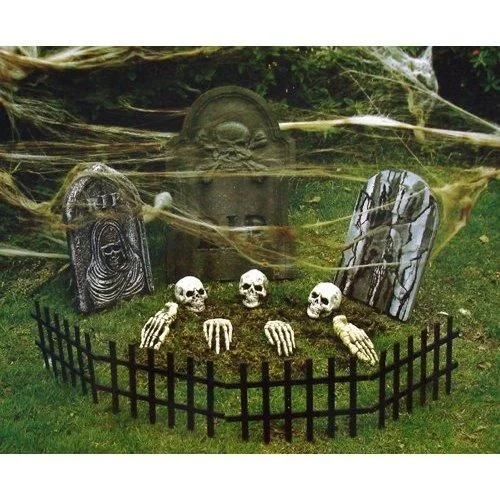 Halloween decorations, skeletons, Halloween skeletons, Halloween graveyard, DIY graveyard, tombstones, Halloween tombstones, Halloween yard decorations