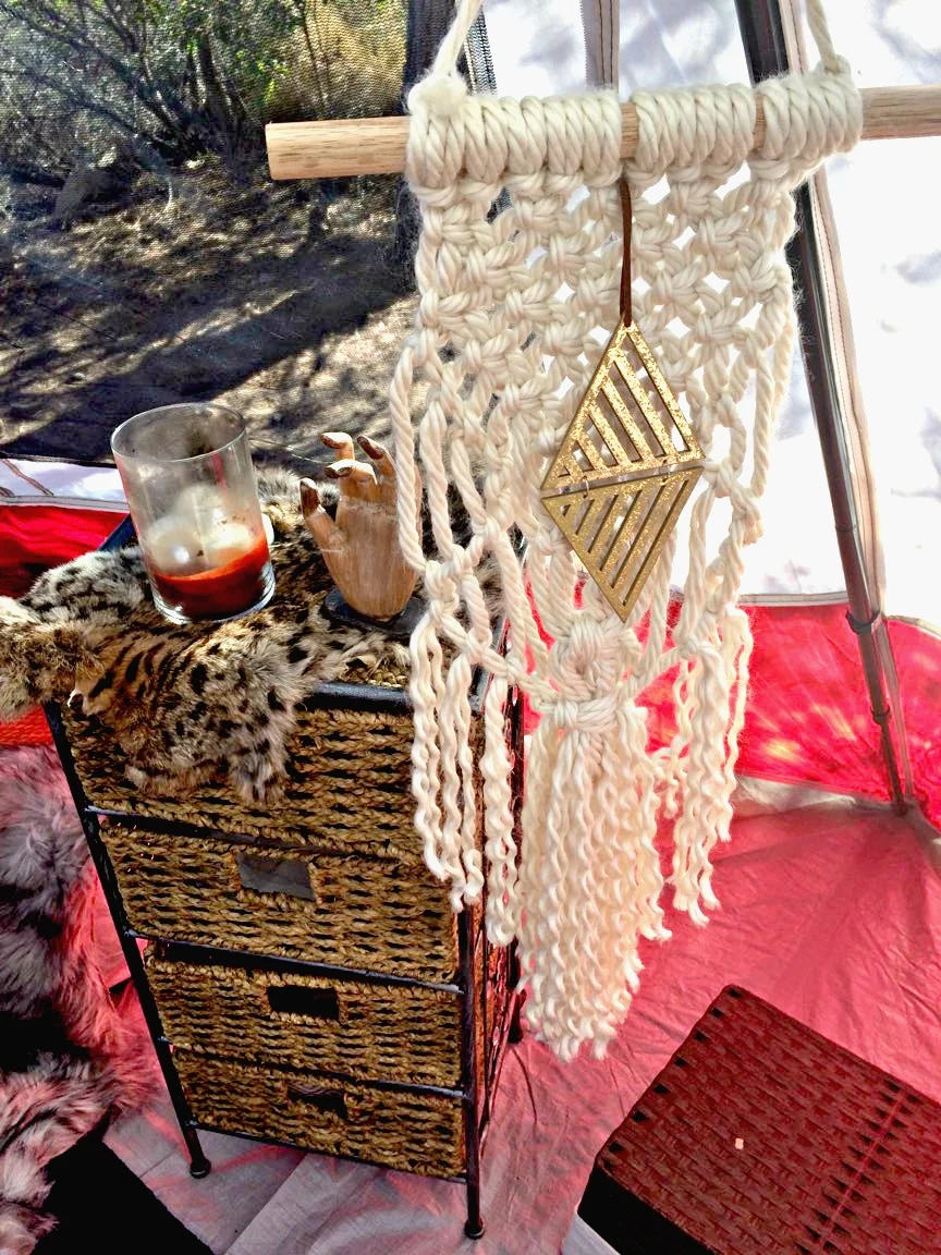 diy macrame, diy decor, diy camping decor, handmade camping decor