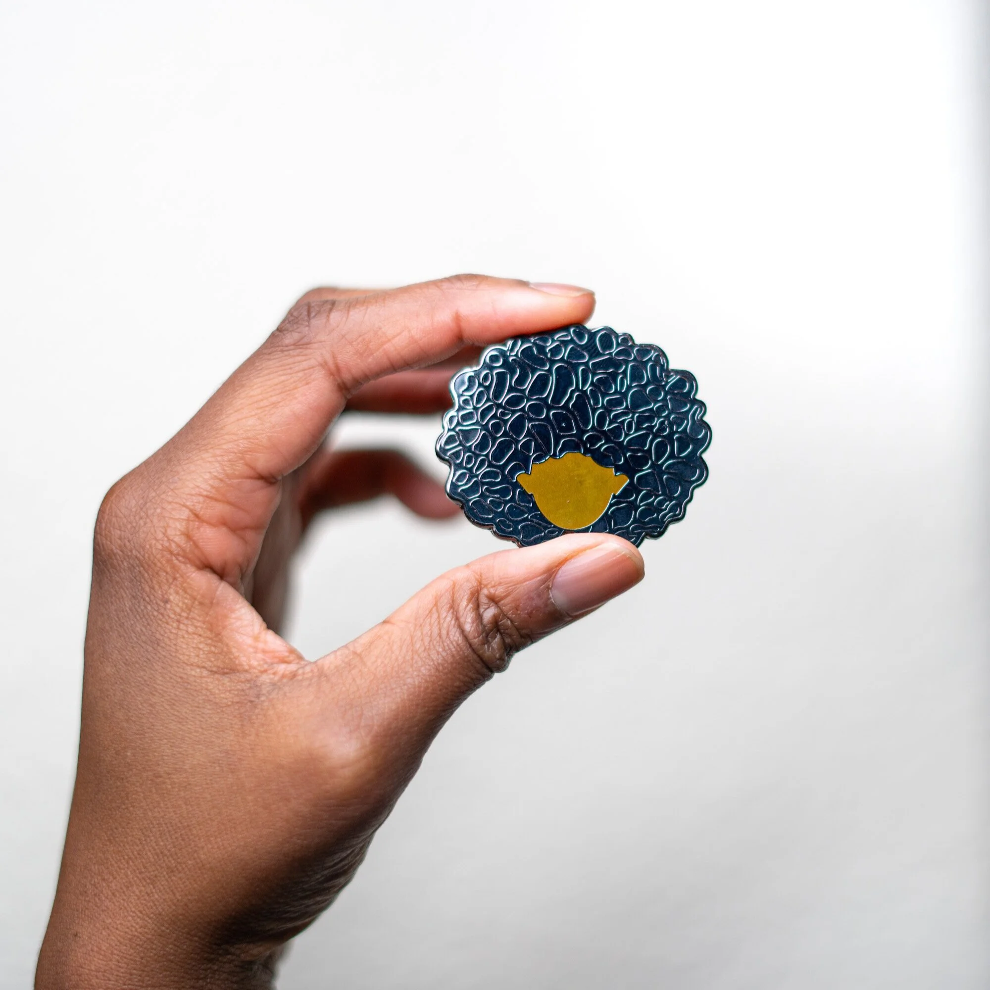 Afro Enamel Pin