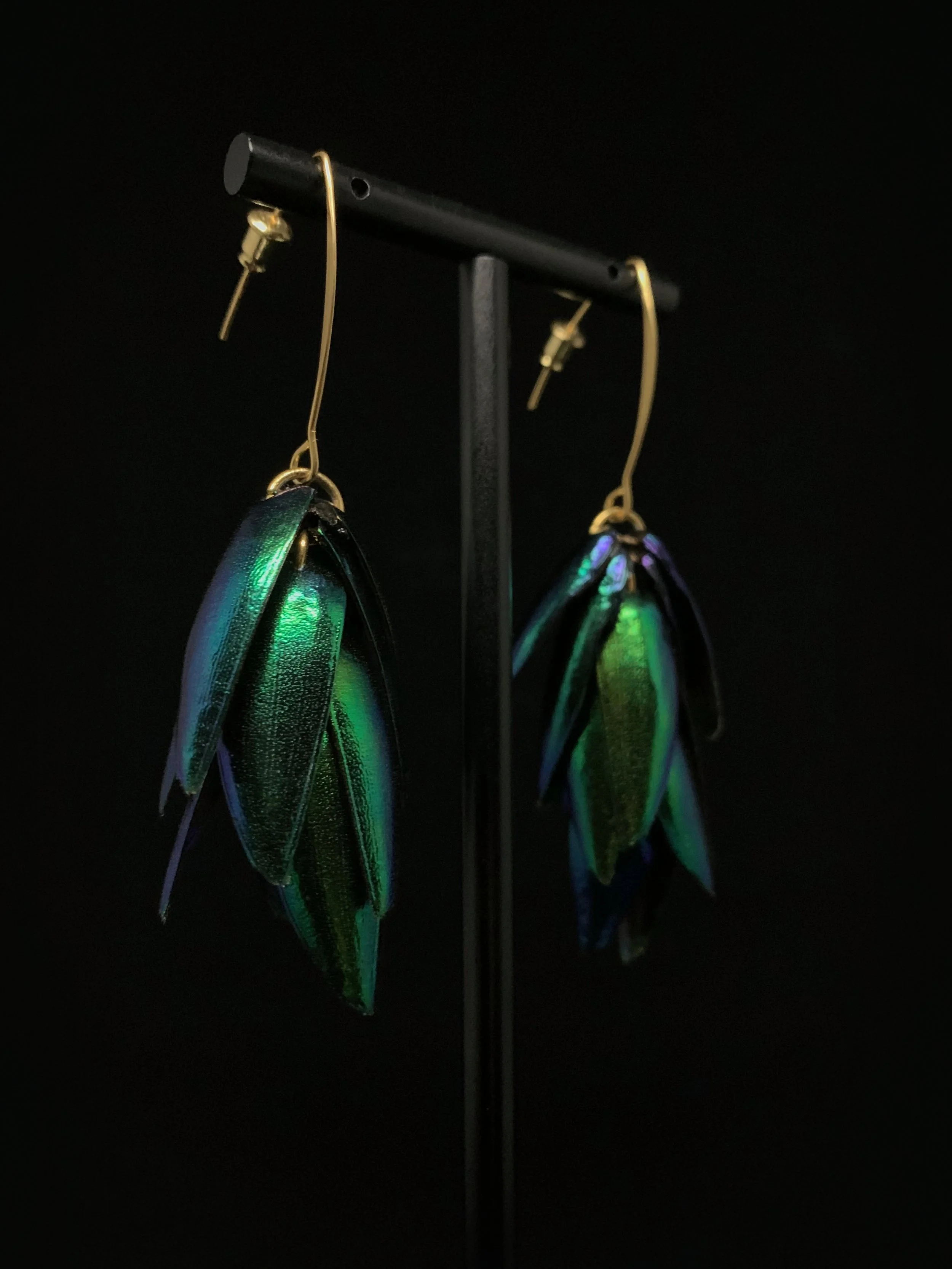 Jewellery - Verdant Elytra Cluster Earrings 2.jpg