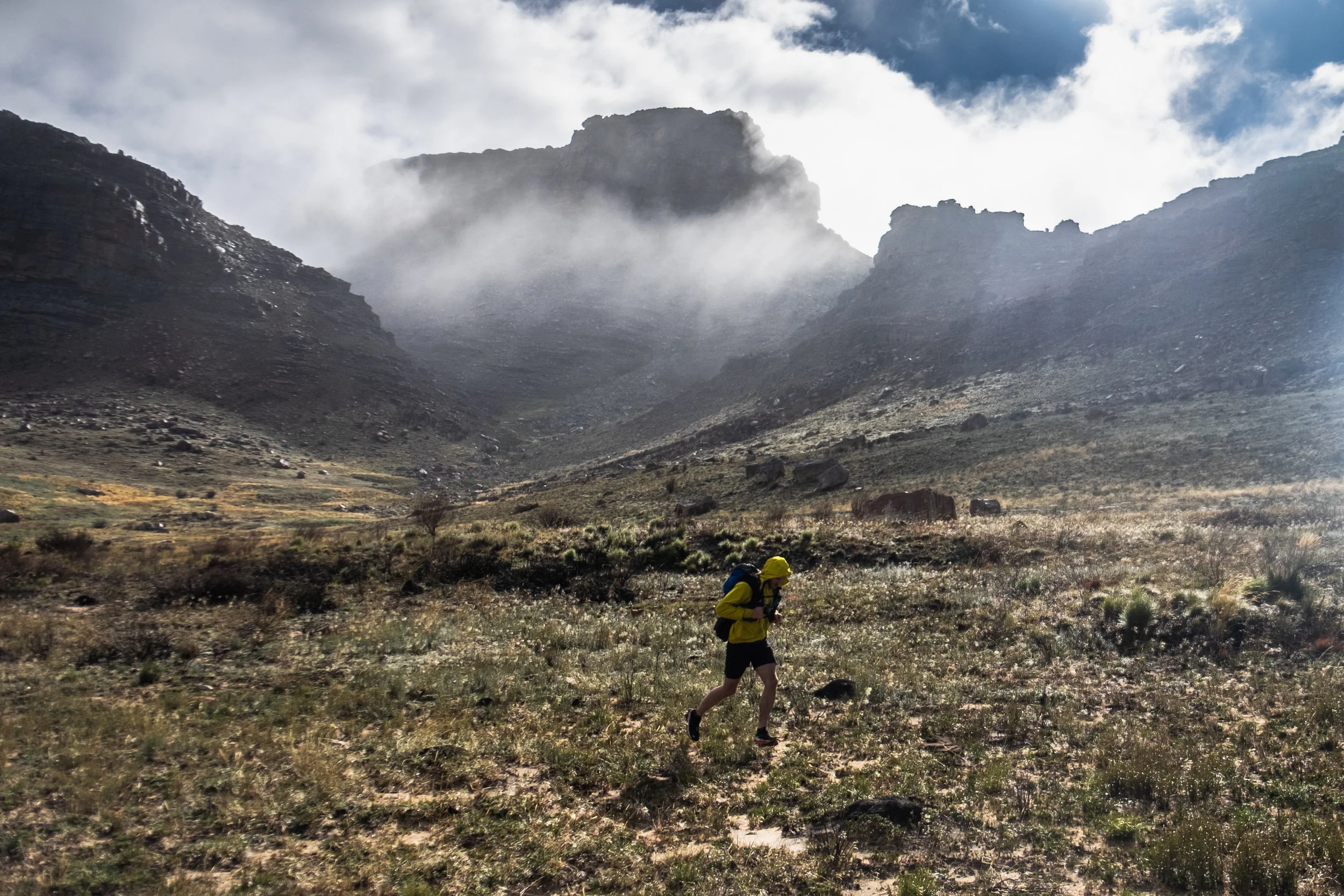 Jared on the doorstep of Tafelberg, the second highest point in the range