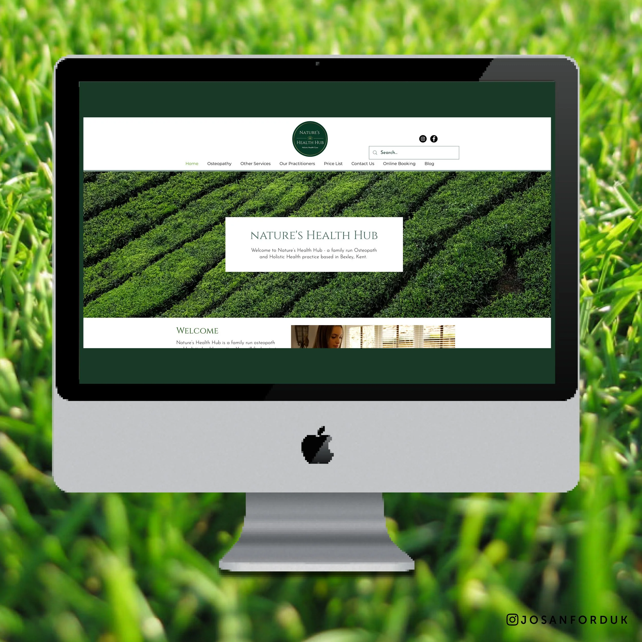 Natures Health Hub website upgrade in WIX