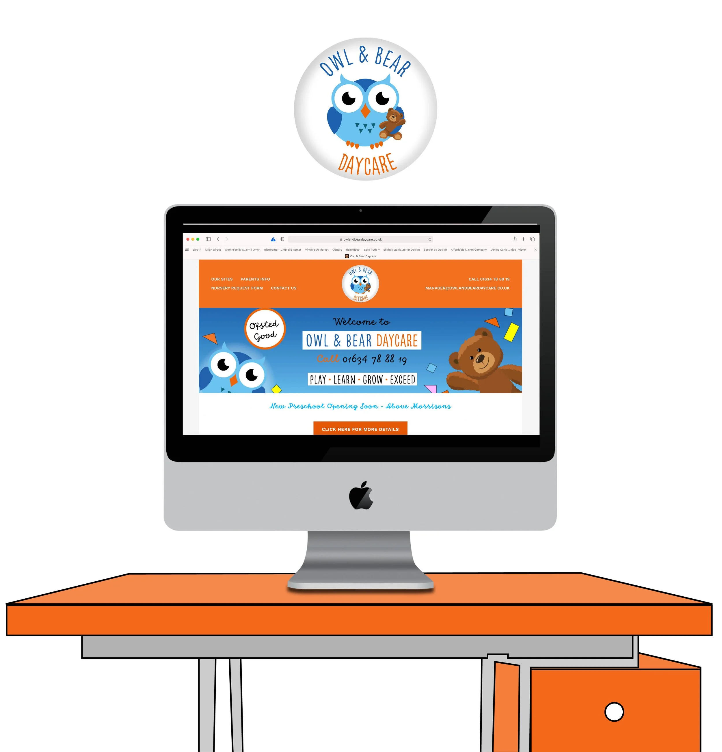 Owl & Bear Daycare website design