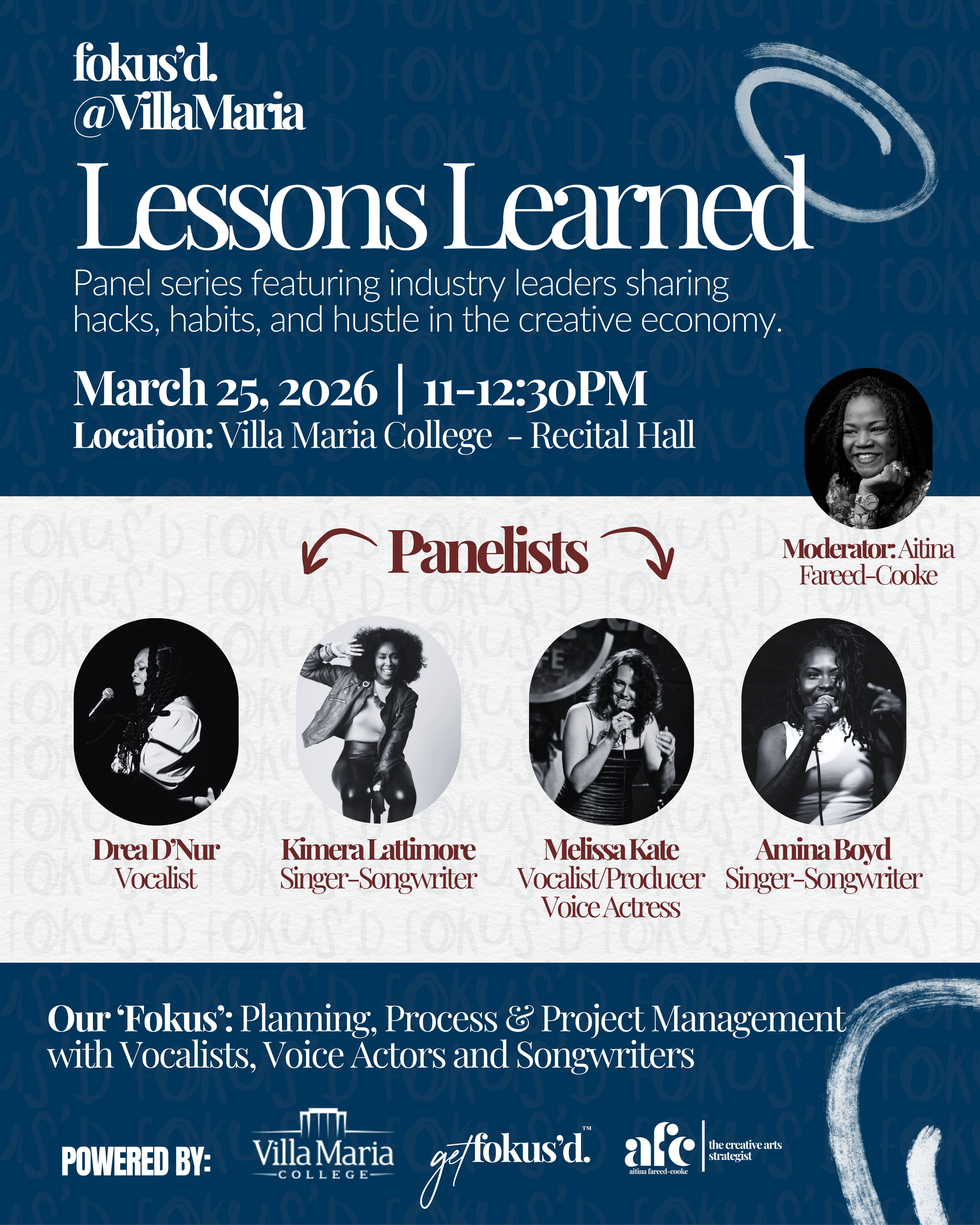 Lessons Learned - Panel Discussion - March 25th