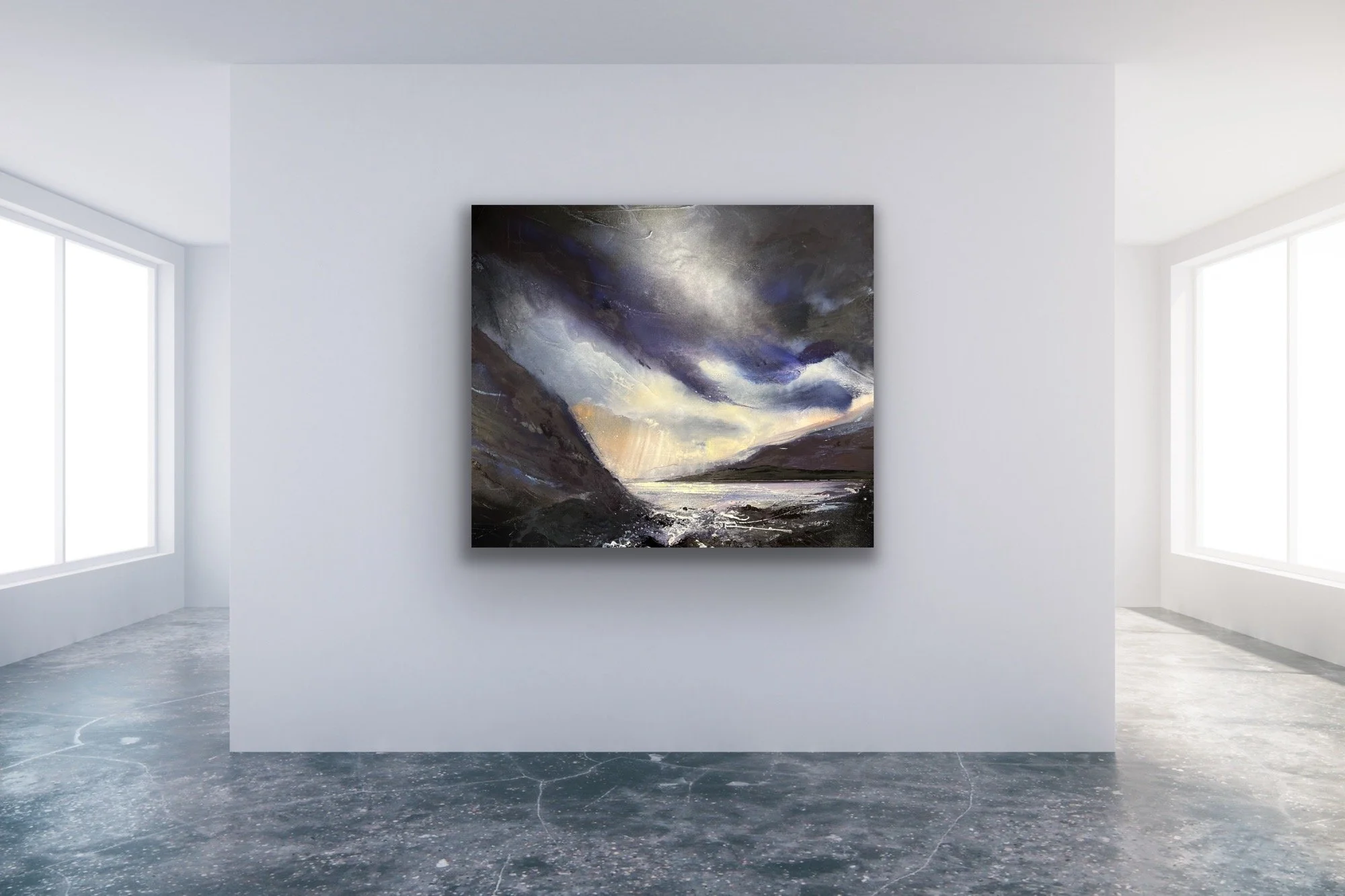 Beams of light over the Highlands of scotland.JPG