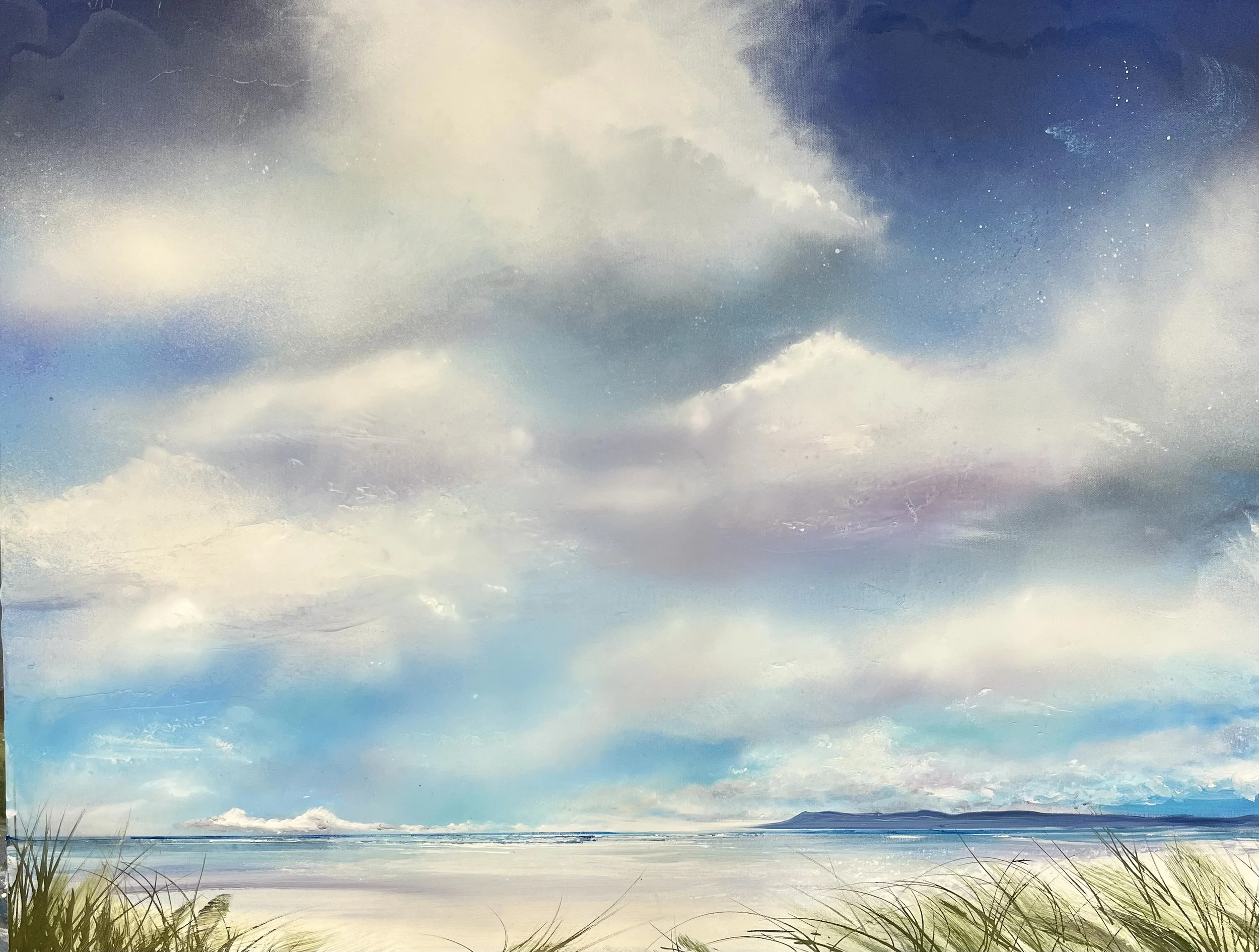 Clouds passing the Isle of wight from West Wittering 77x102cm.jpeg