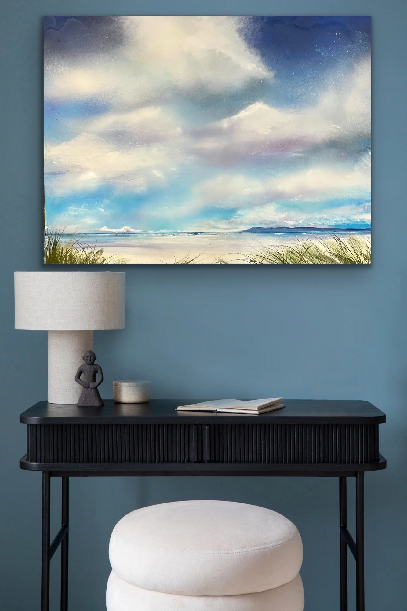 Clouds passing the Isle of wight from west wittering 77x102cm.JPG