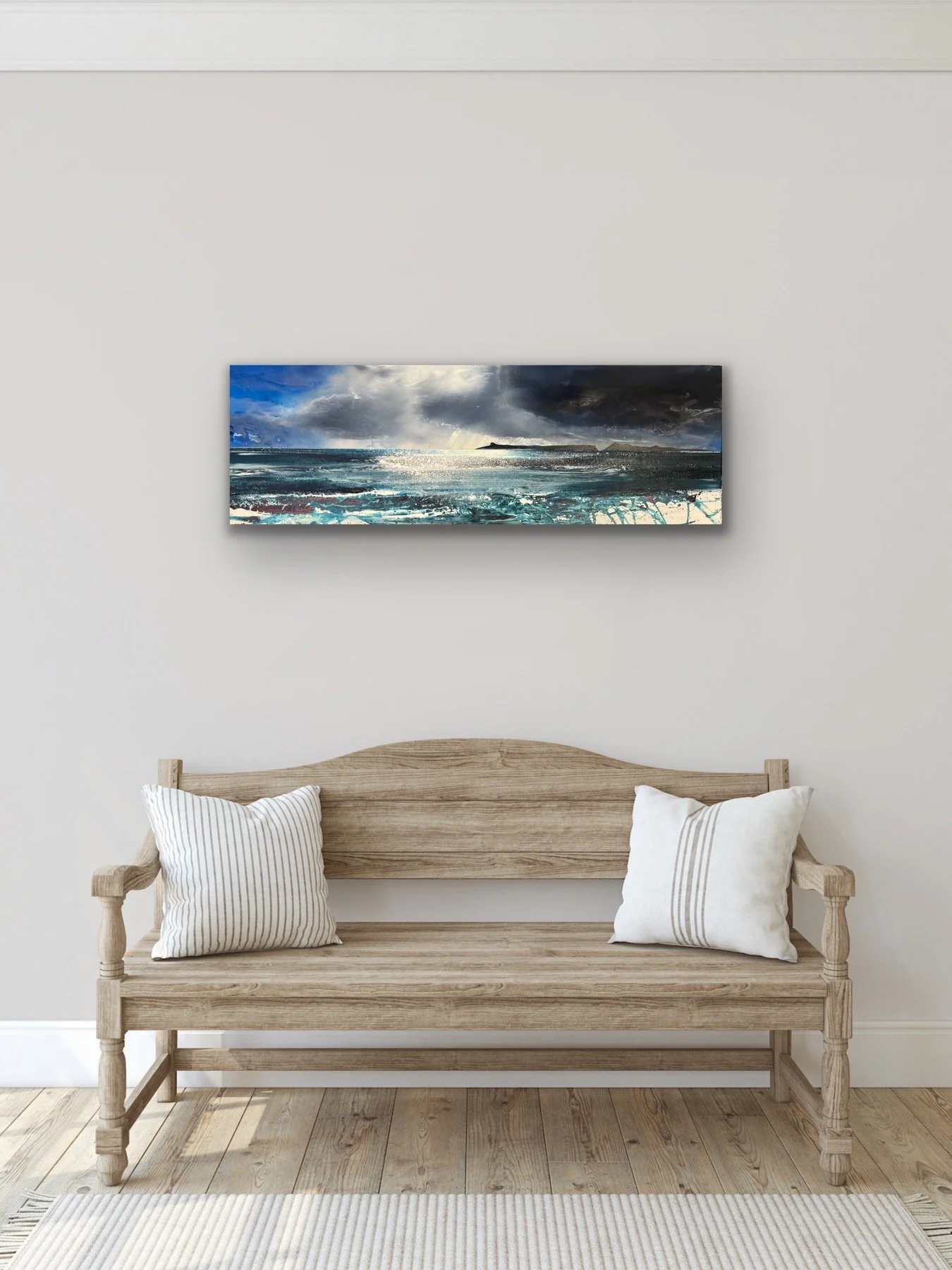 Storm, Traigh Beach , Rum and Eigg, 30x90cm.JPG