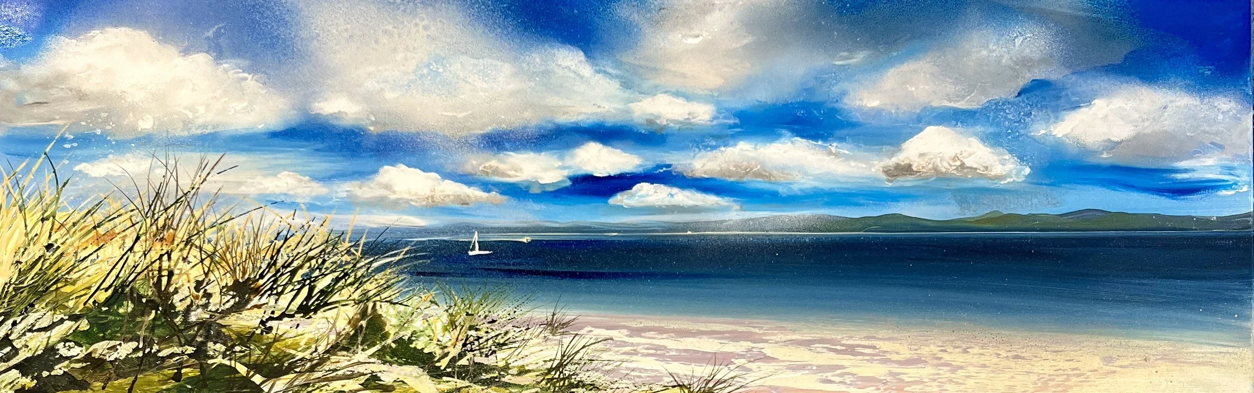 Sailing around East head , west wittering 30x90cm £900.00.JPG
