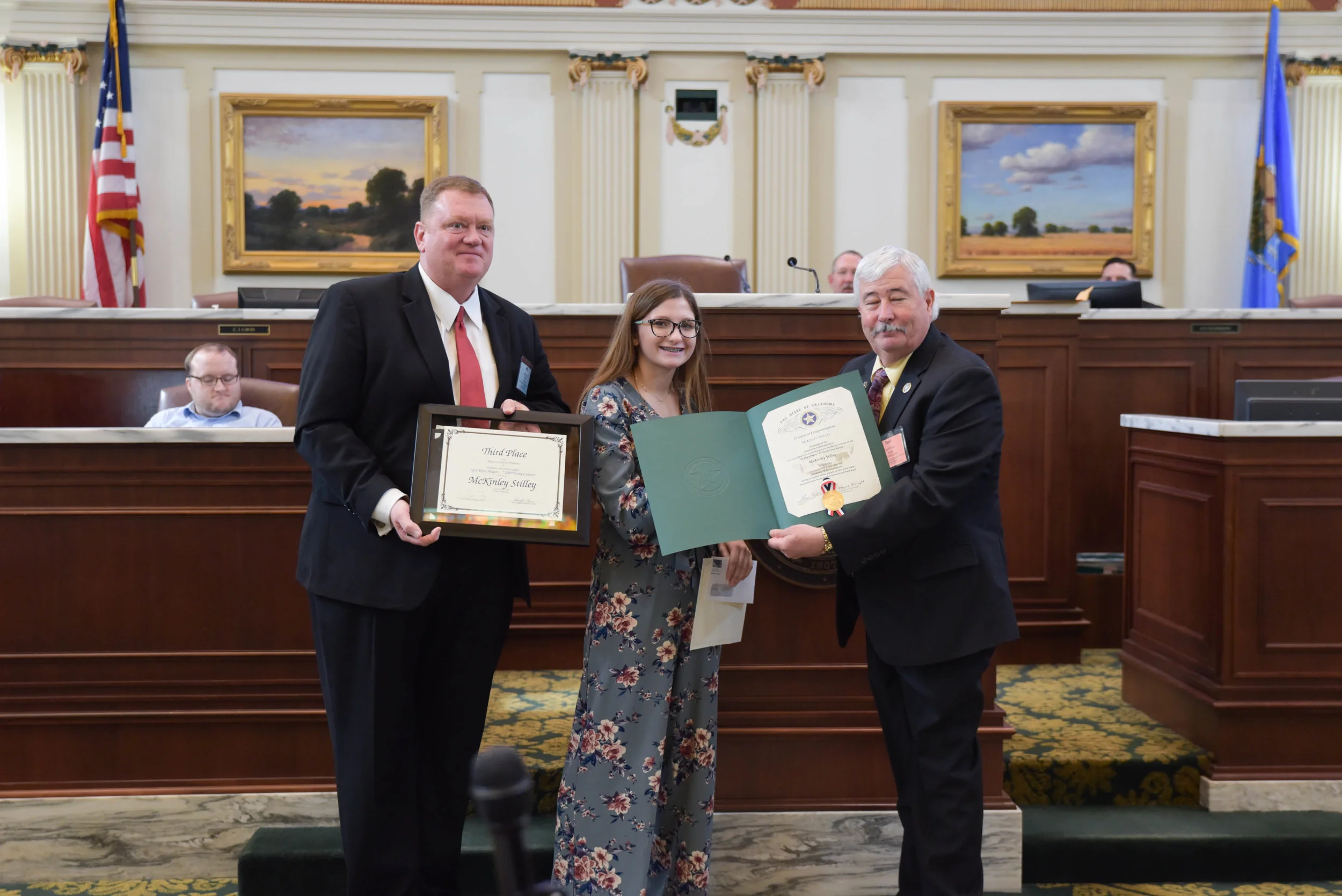 El Reno Mayor Matt White, McKinley Stilly, MCO President Todd Finley