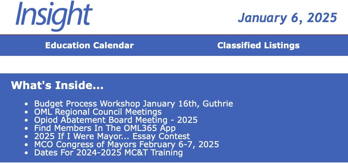 OML Insight for January 6, 2025