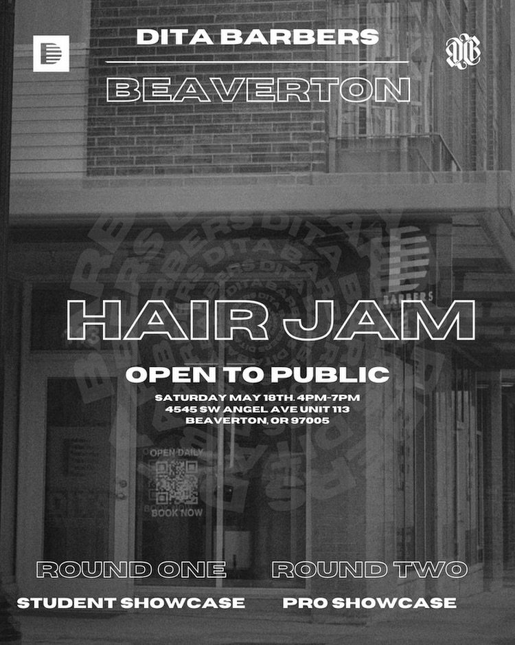 ⚡️Hair Jam 2024⚡️
We&rsquo;re back with another hair jam y&rsquo;all! It&rsquo;s going down Saturday, May 18th at our Beaverton location from 4pm-7pm. 

Round 1: Student Barber Showcase

Round 2: Pro Barber Showcase

Students, if you&rsquo;re current