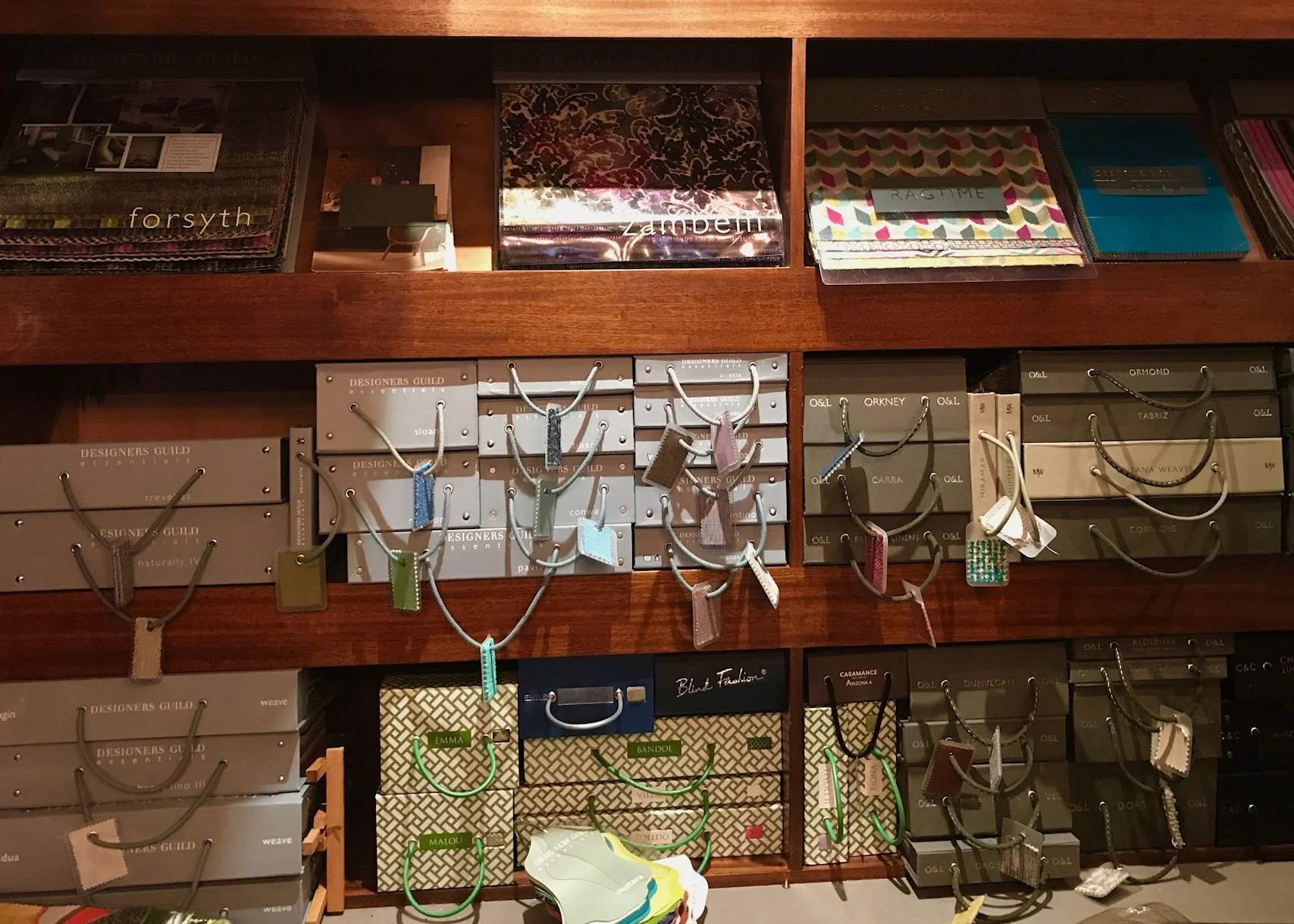 Our designer fabric section