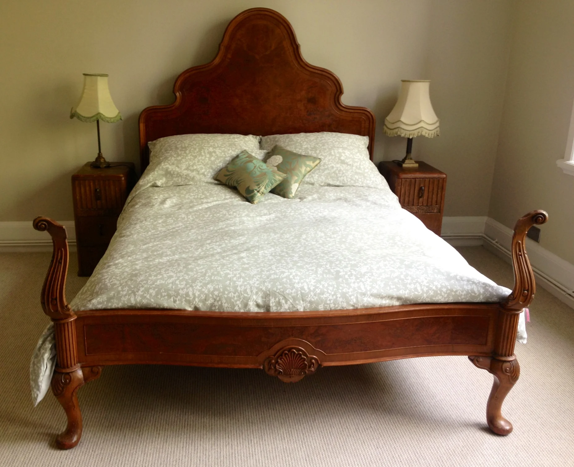 French Walnut Double Bed