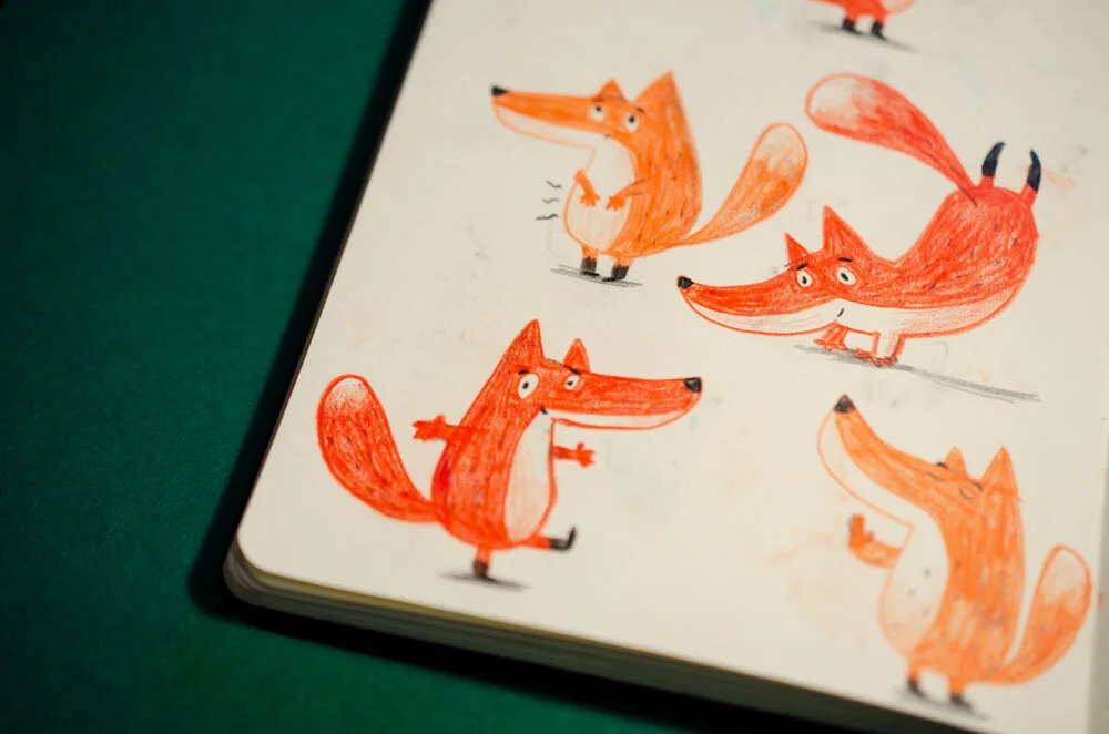 Die ersten farbigen Skizzen