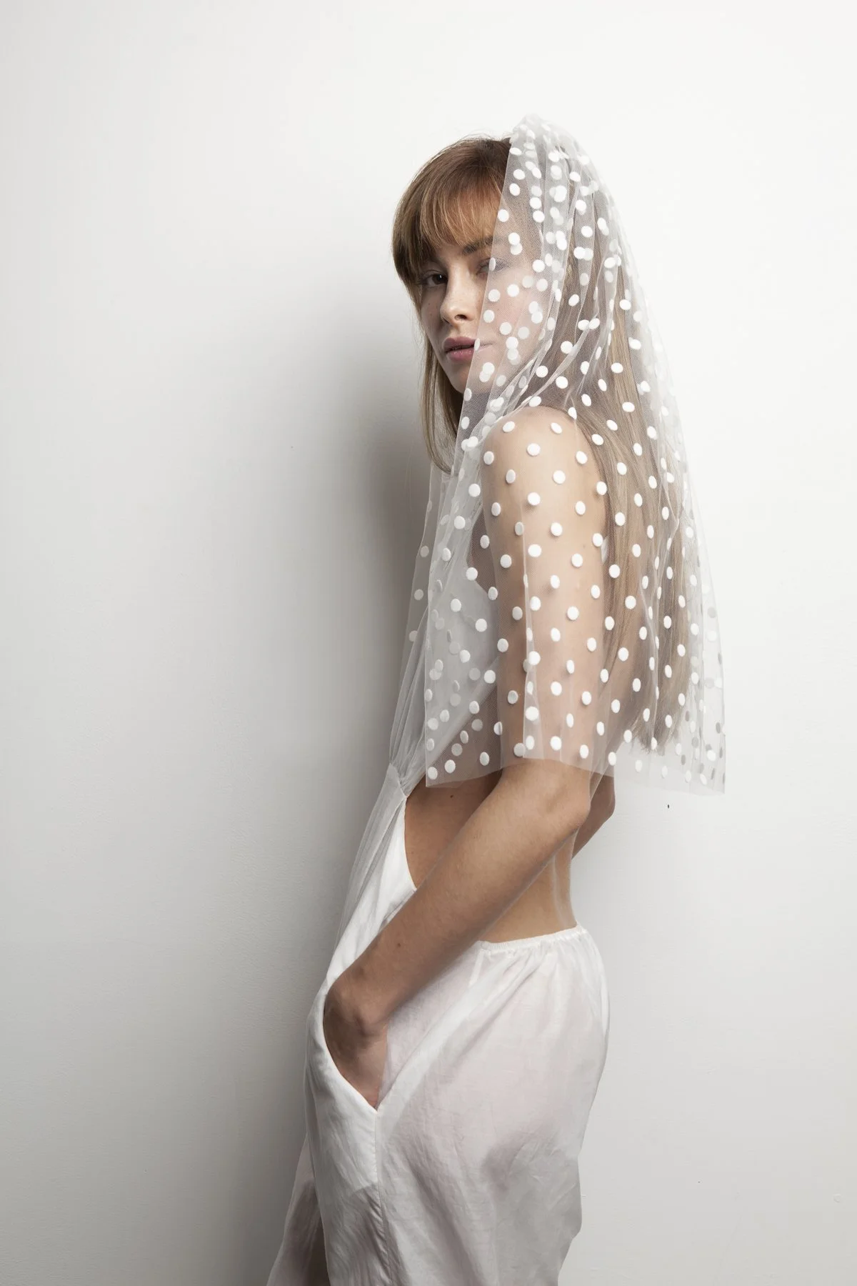 Polka Veil Ballet Length, Large Spot - Zero Waste