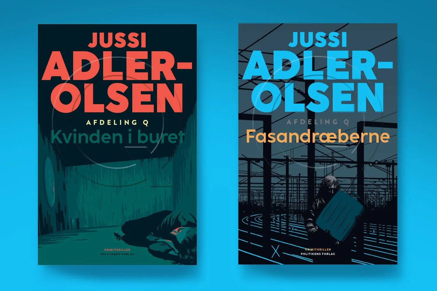 Dept. Q/ Afdeling Q/ Kvinden i buret (The Keeper of Lost Causes)/ Fasandræberne (The Absent One)/ Jussi Adler-Olsen/ Politikens forlag 2023