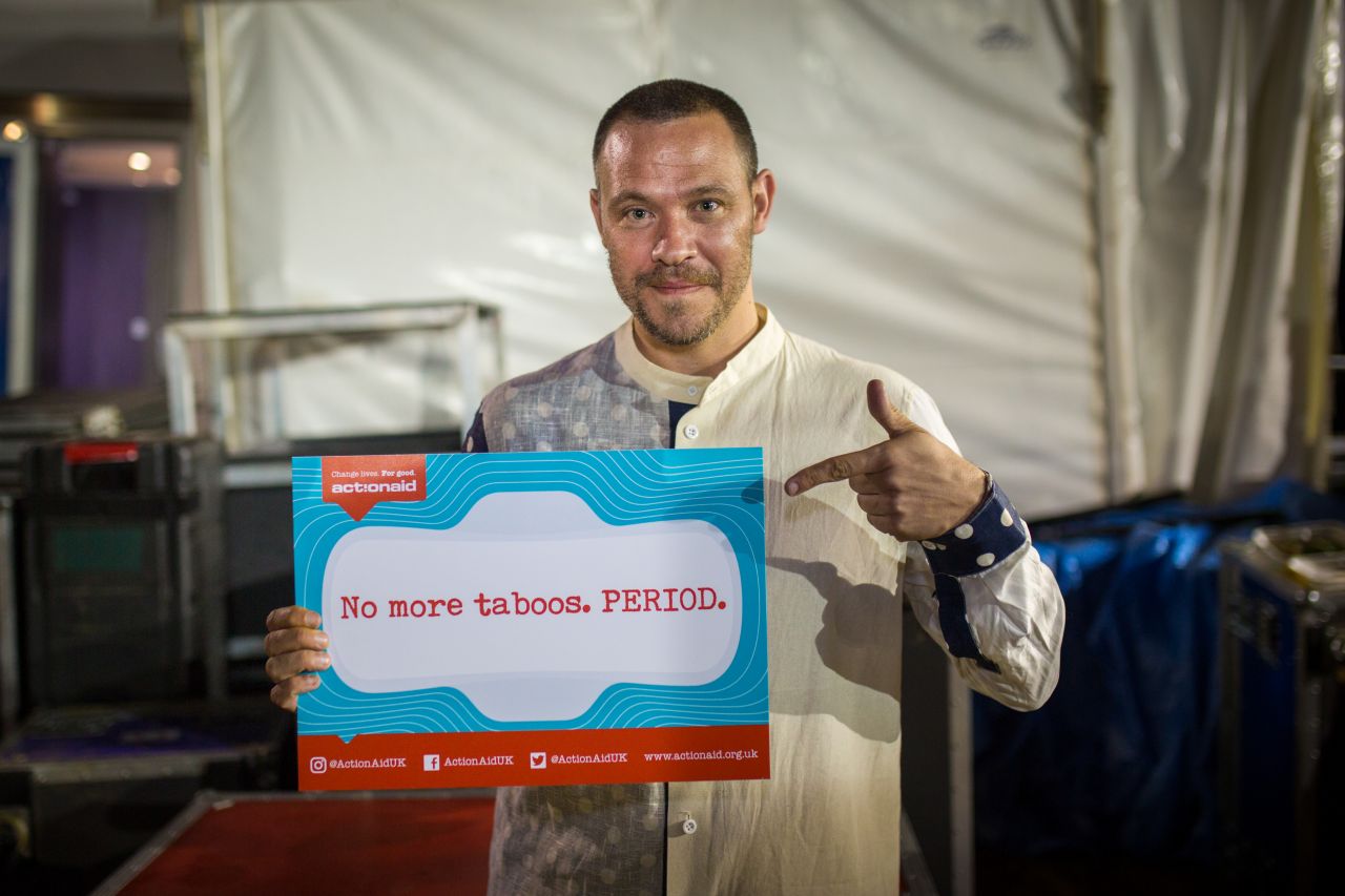 The powerful period-positive messages were shared on social media by celebrities including Will Young, Fatboy Slim, DJ Yoda, The Horrors and Ibibio Sound Machine.