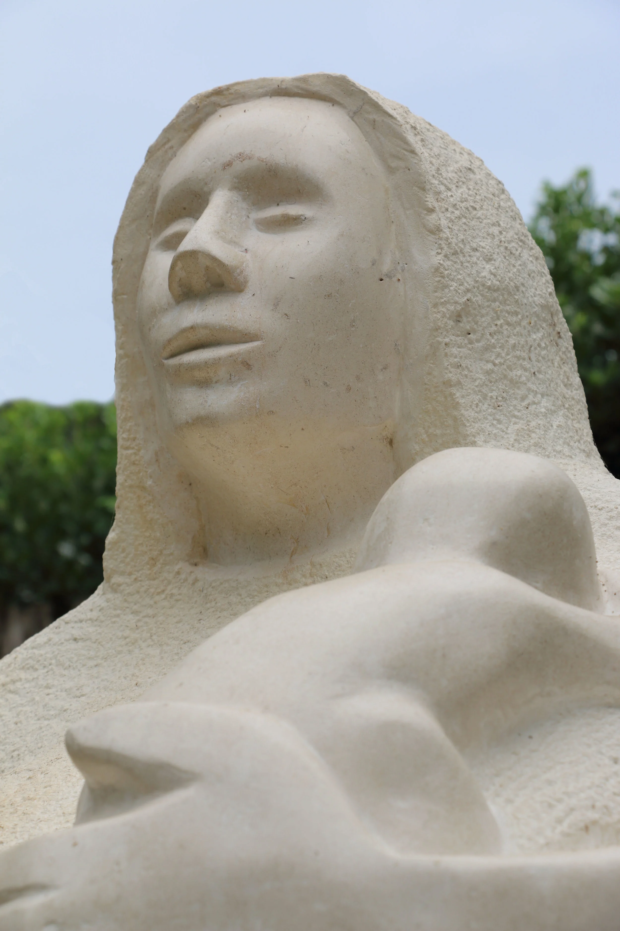 Madre , 29  x 35 x 54” tall, LIMESTONE, 2016