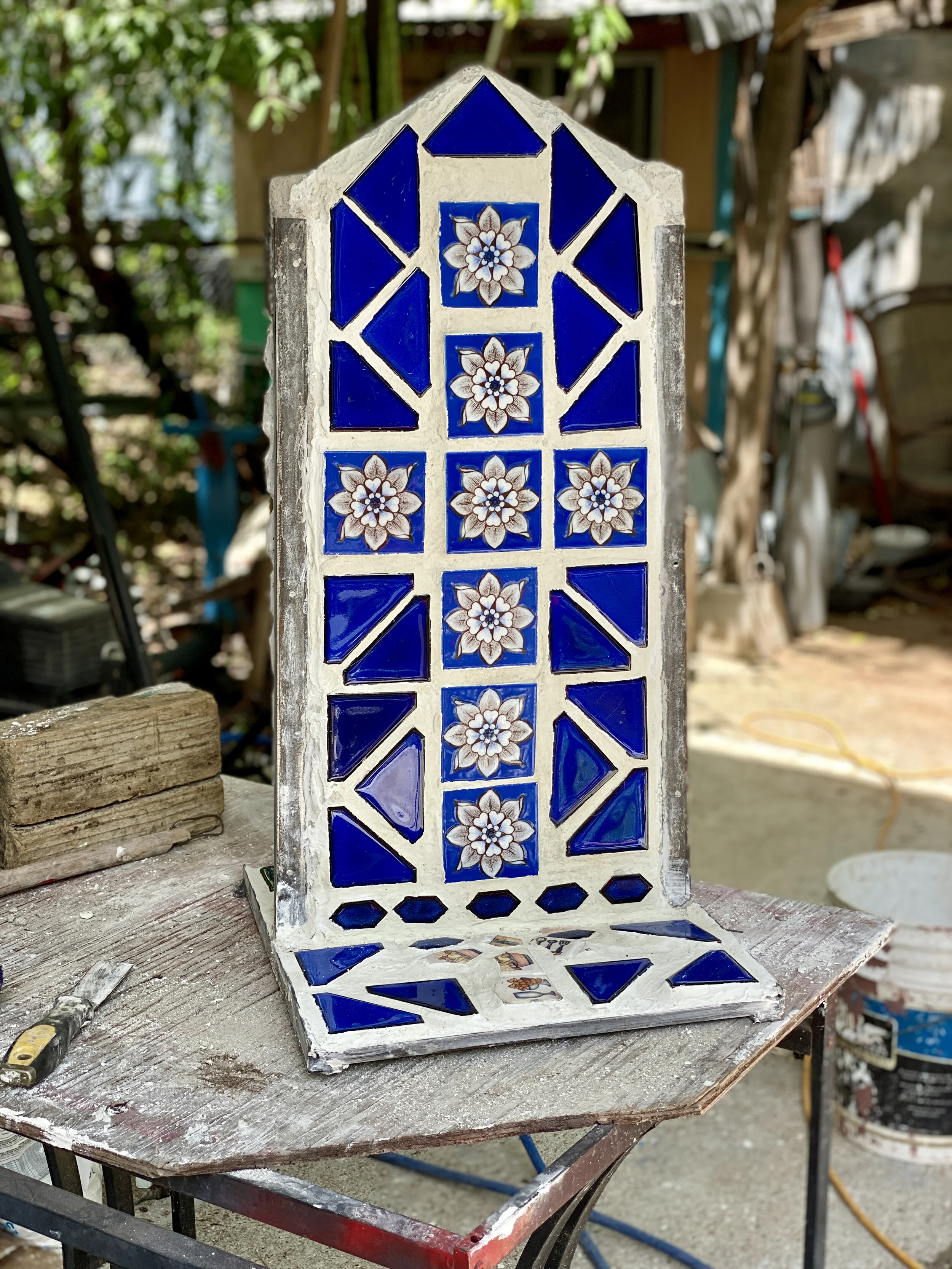 Garden Sculpture of the Virgen 