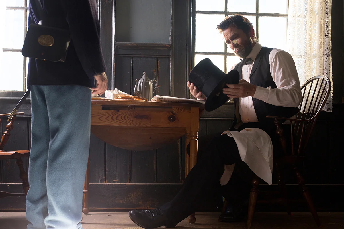 2013 National Geographic Channel docudrama Killing Lincoln . Photo by Kent Eanes