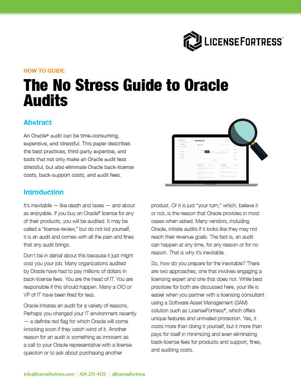The No Stress Guide to Oracle Audits