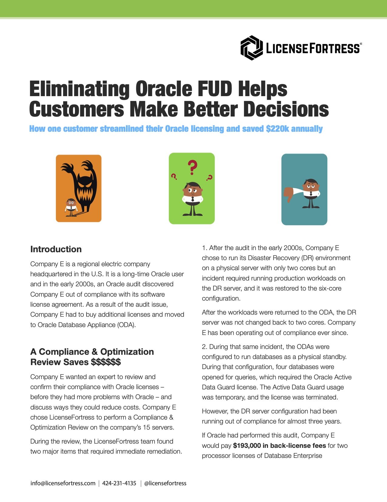 Eliminating Oracle FUD Helps Customers Make Better Decisions