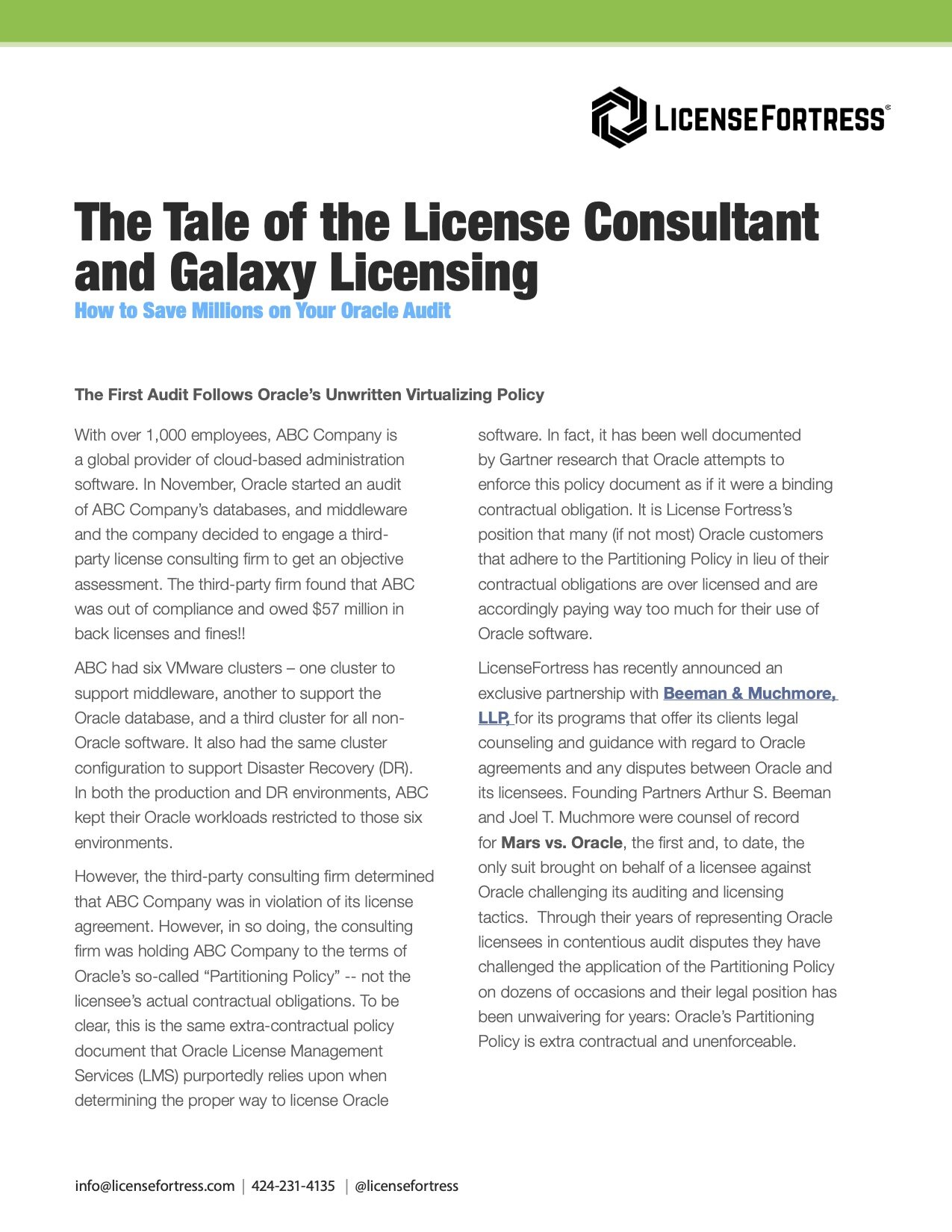 The Tale of the License Consultant and Galaxy Licensing 