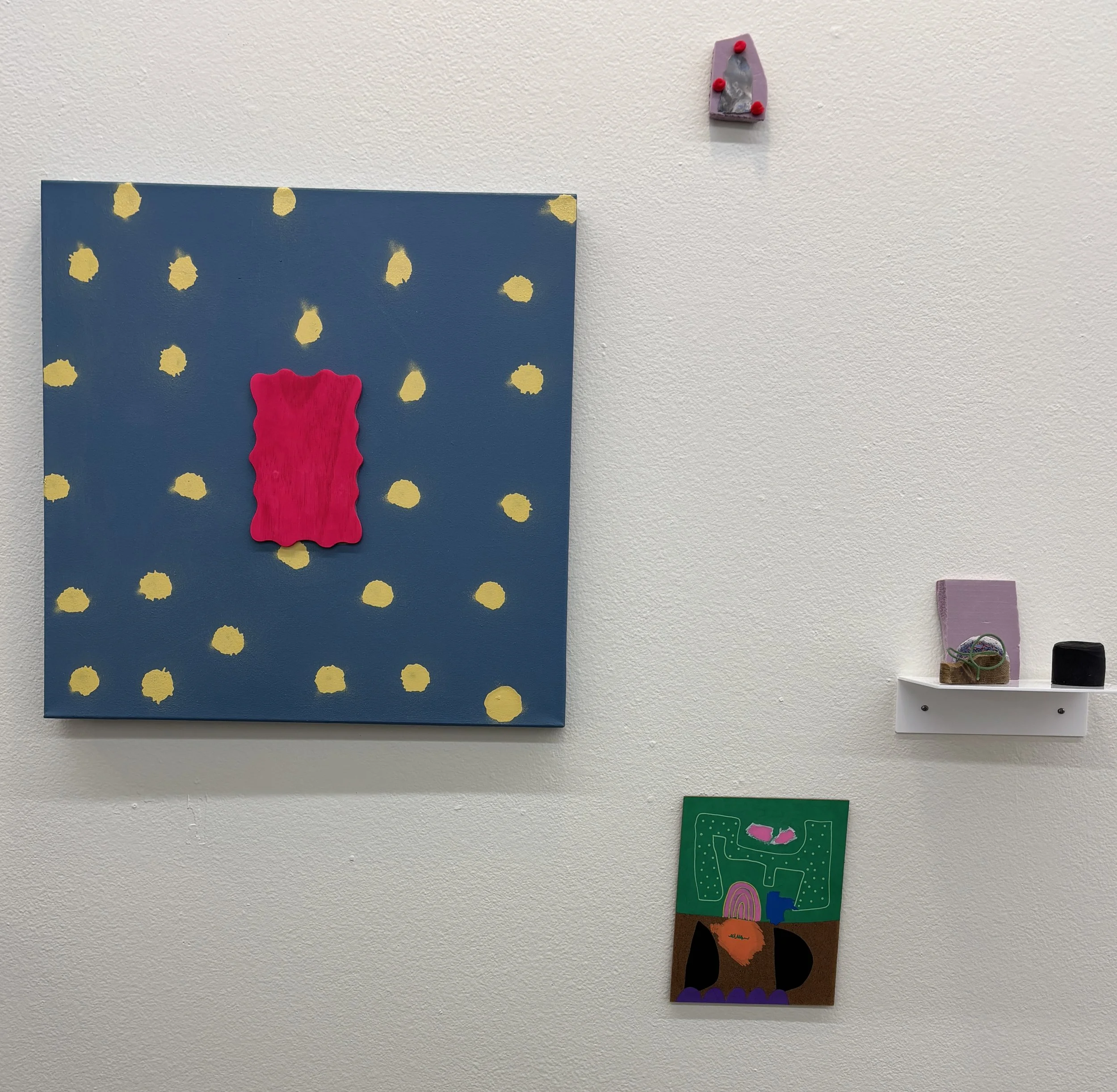 A comet's fainted tail, Installation view (detail) at Louise Hopkins Underwood Center for the Arts, Lubbock TX