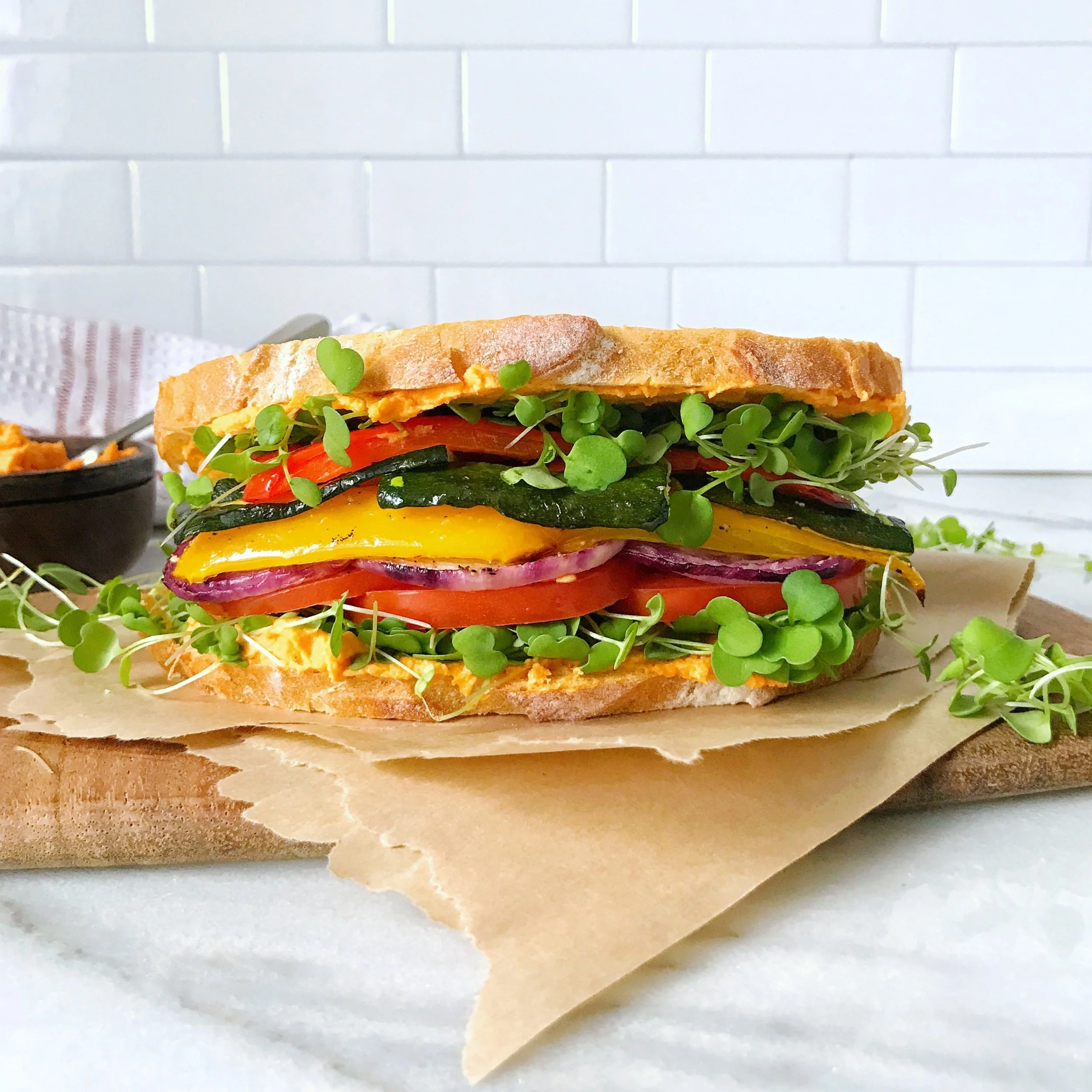 Roasted Veggie Sandwich — GoodLeaf Farms