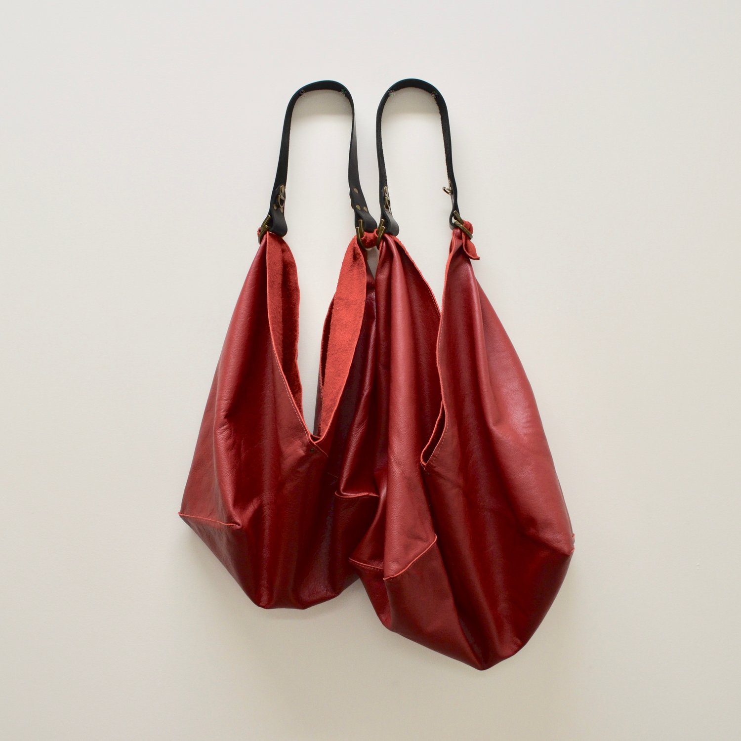 ooak red leather bag — BUKURO