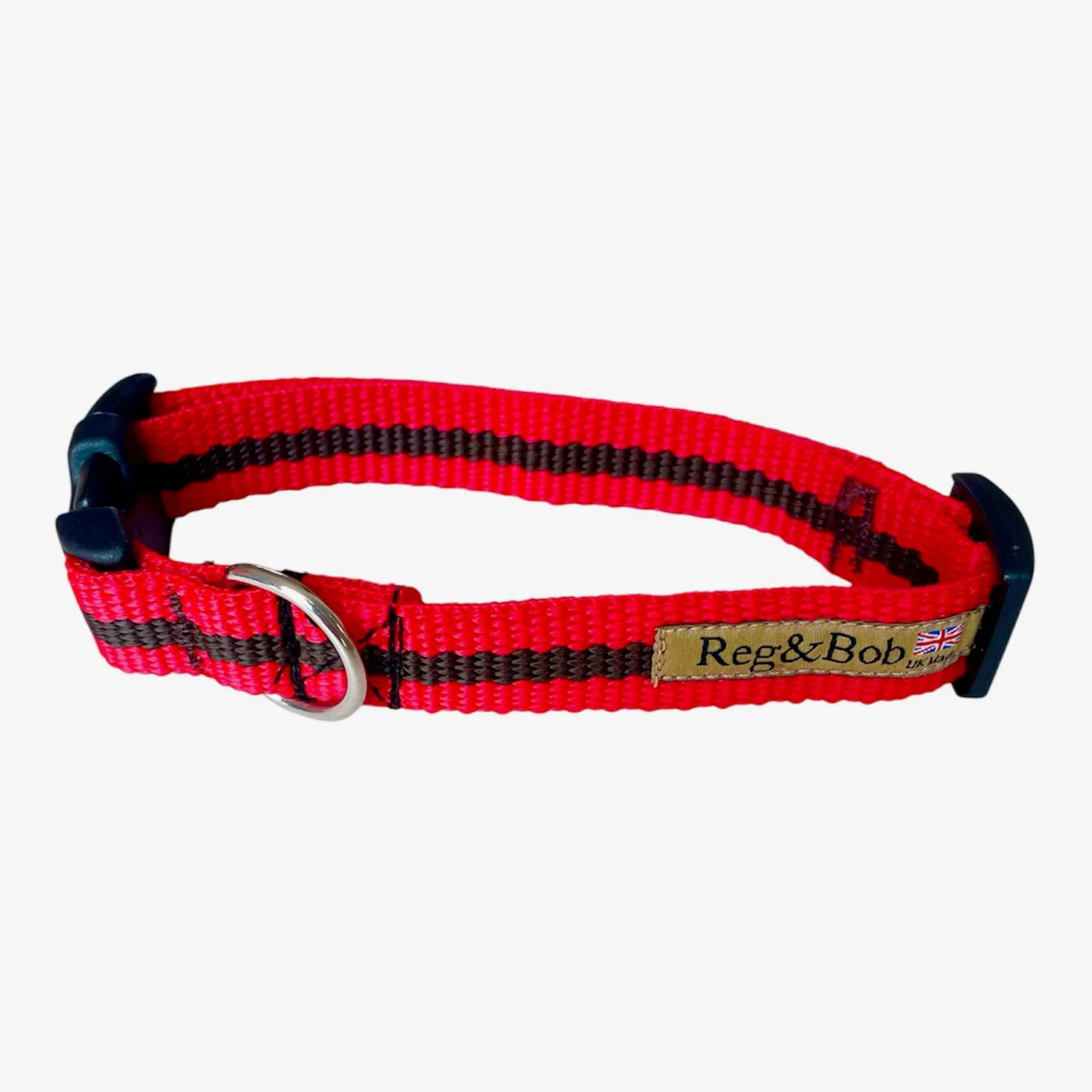 red striped Small to Medium size collar by Reg&Bob