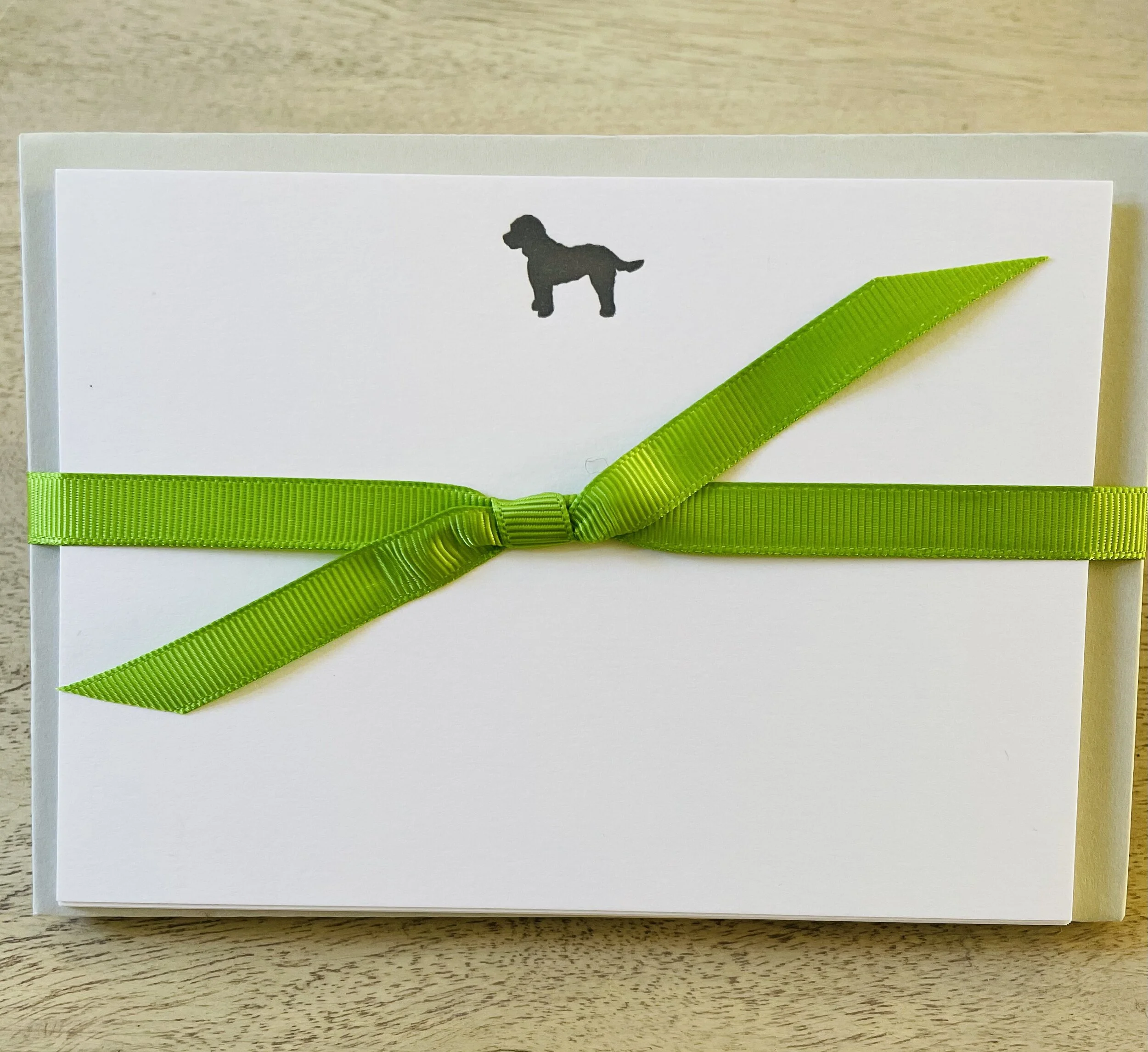 Cockapoo hand letterpressed correspondence cards