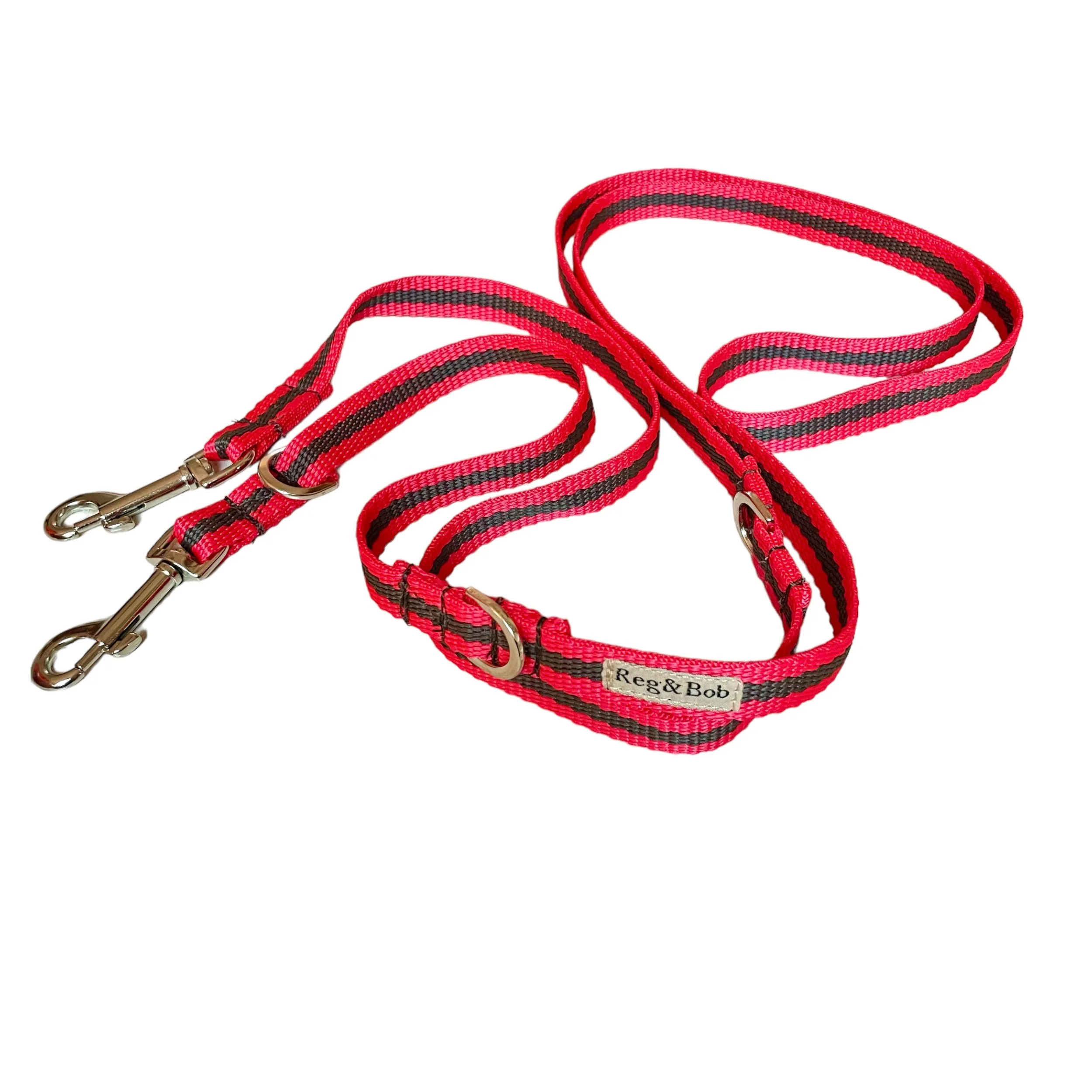 red-striped-multi-length-lead-by-Reg&Bob.jpg