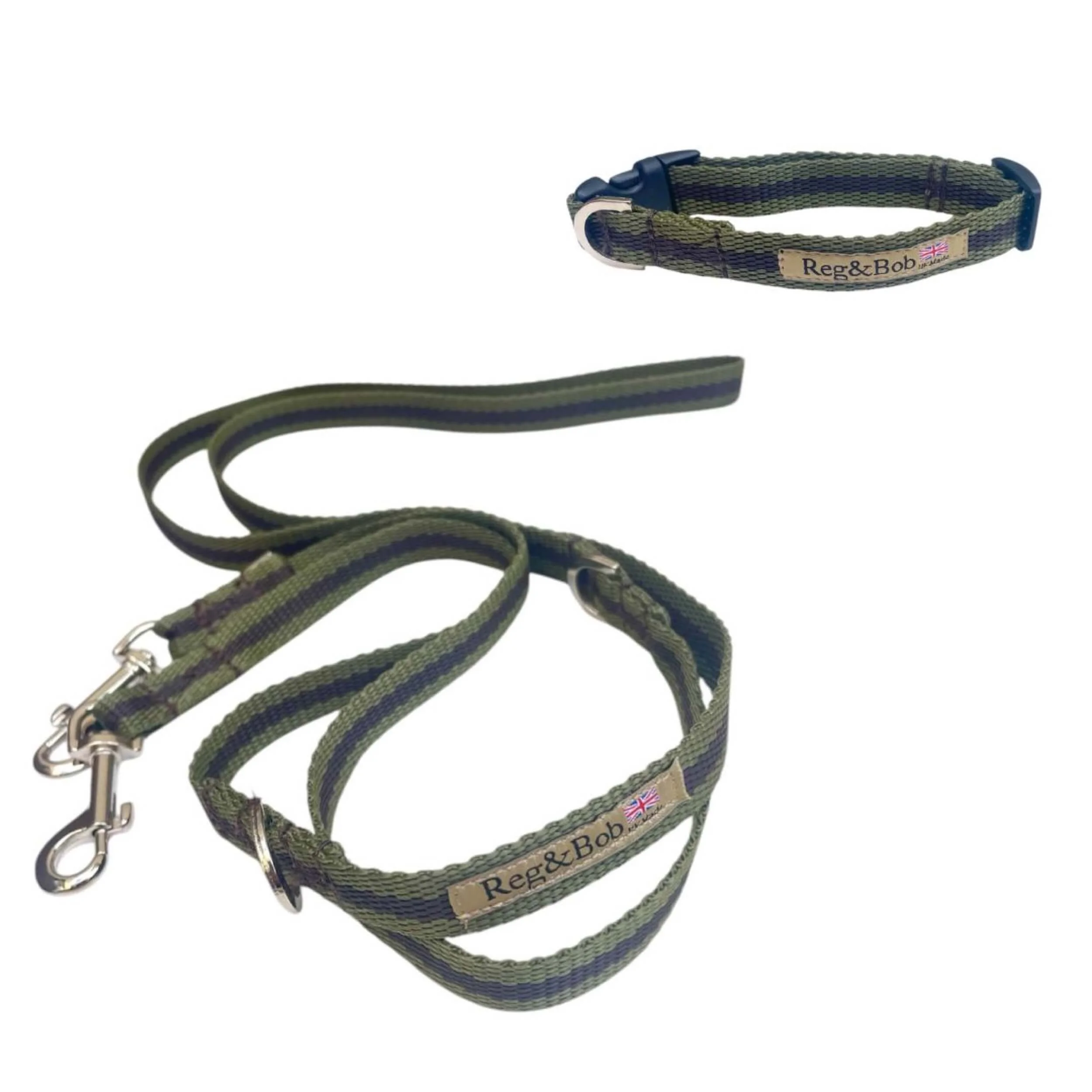 khaki multi-length lead and collar set