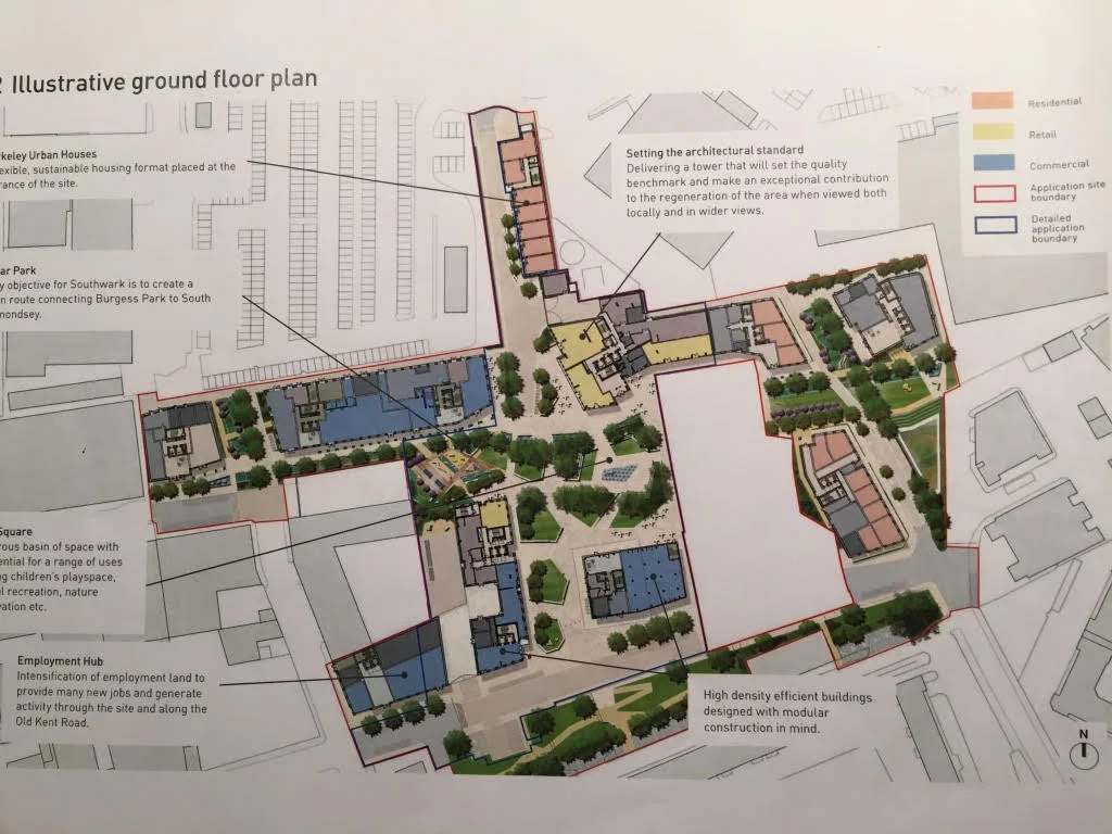 Berkely Homes plan for the Malt Street site, source: photo taken at public exhibition by Mark Brearley 2017