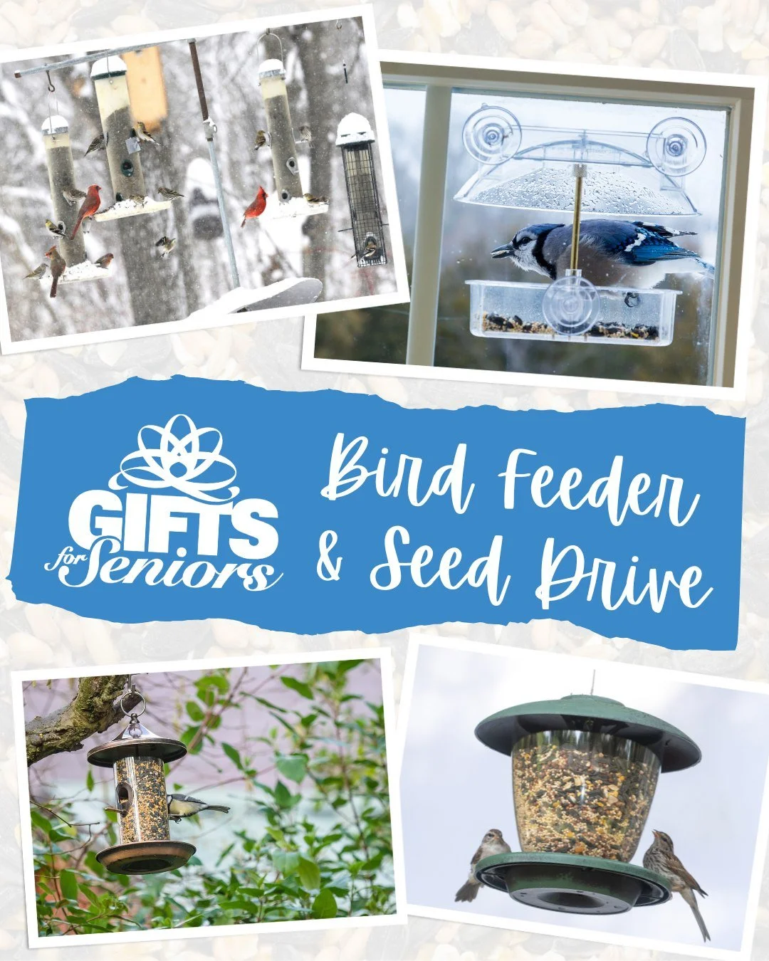 For elders living with health and mobility challenges, watching bird activity outside their window is a great way for them to connect with nature and the outdoors. We invite you to join us in spreading joy by collecting bird feeders, seed, and hummin