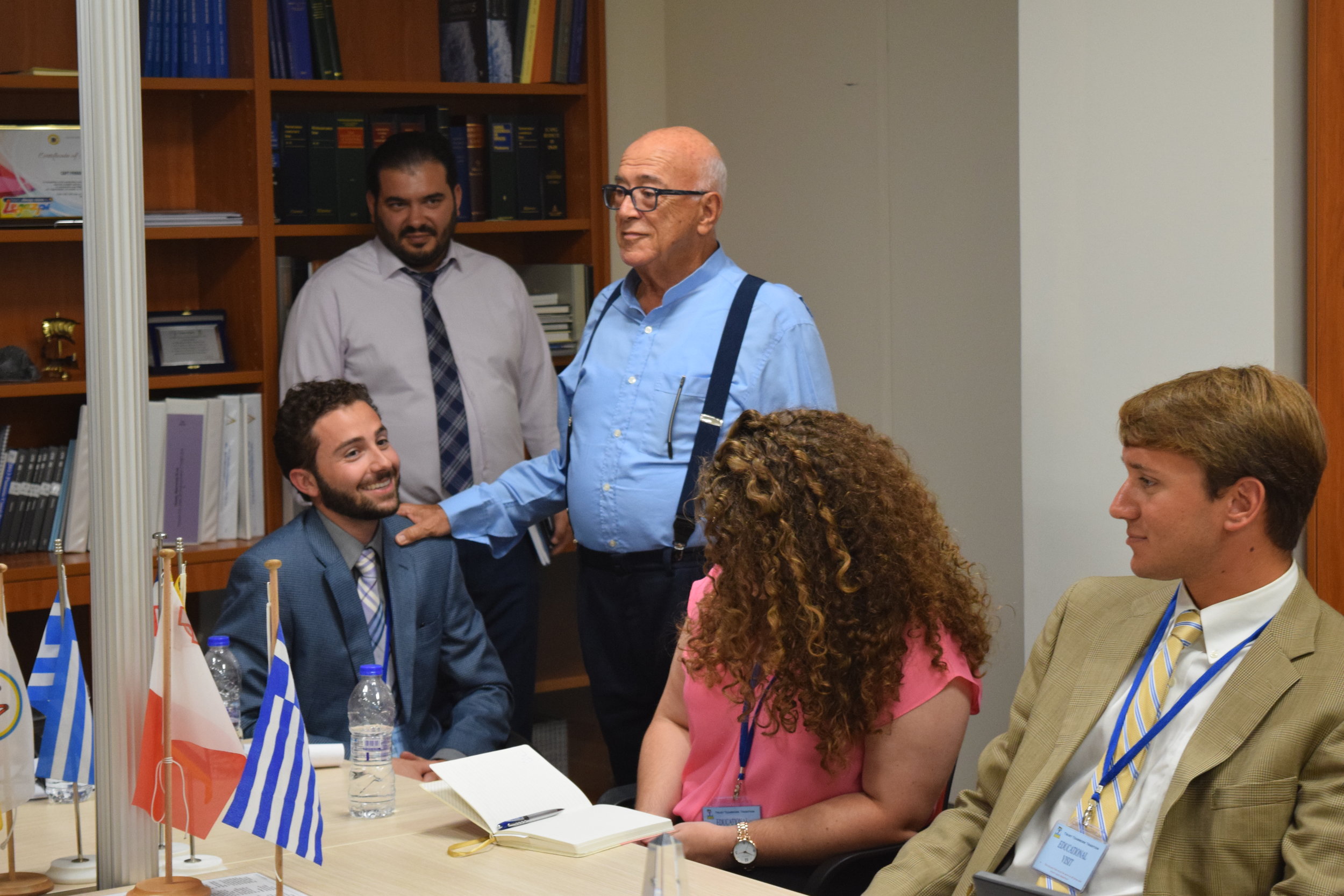  Captain Pangiotis Tsakos, founder of Tsakos Shipping &amp; Trading S.A. talks about the strength of Greek shipping and provides students with successful business advice. 