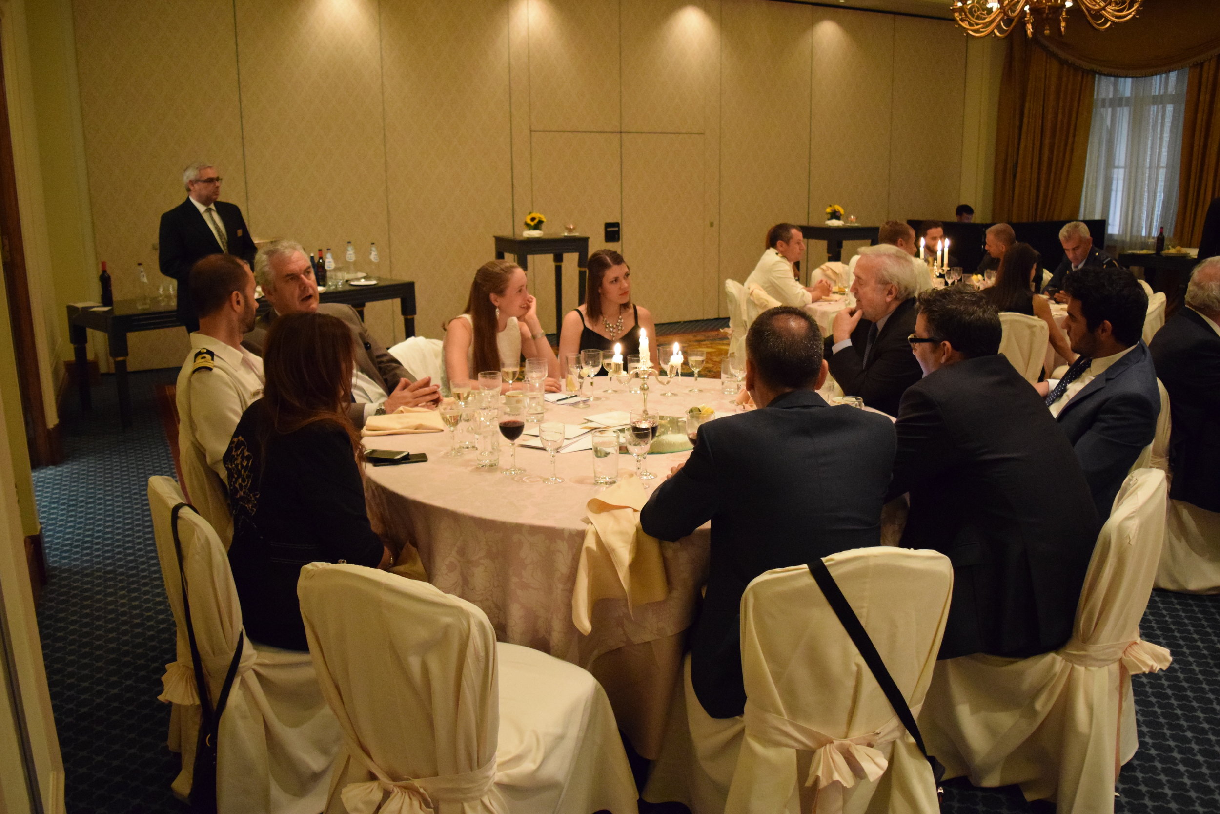  Students, supporters, and Greek Officials who all made the program possible come together at the Farewell Dinner to hear the firsthand accounts of the students. 