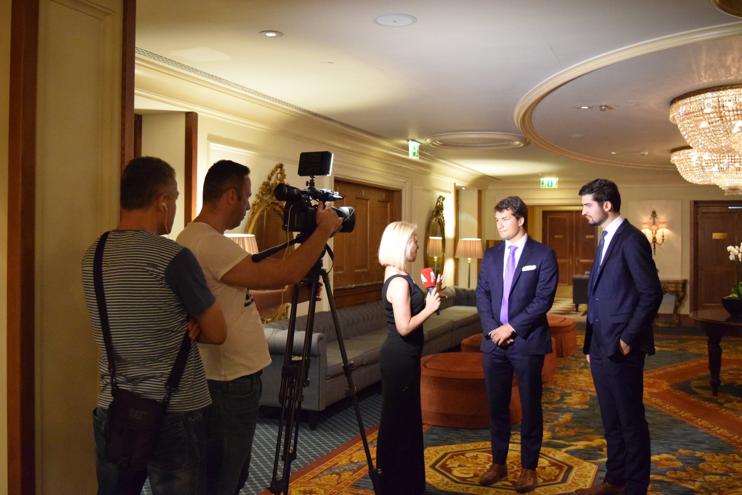  Alpha TV interviews Luke Tassopoulos and Theodore Pedas on their experiences in Greece. 