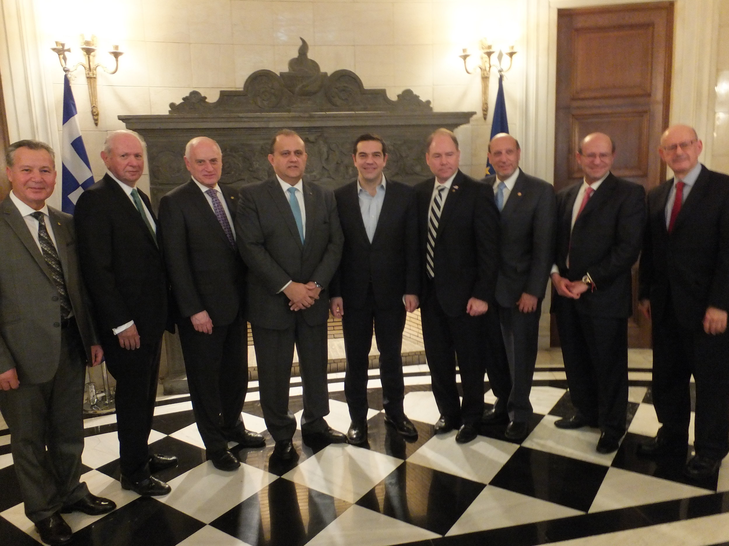  Delegation with Prime Minister Tsipras.&nbsp; 